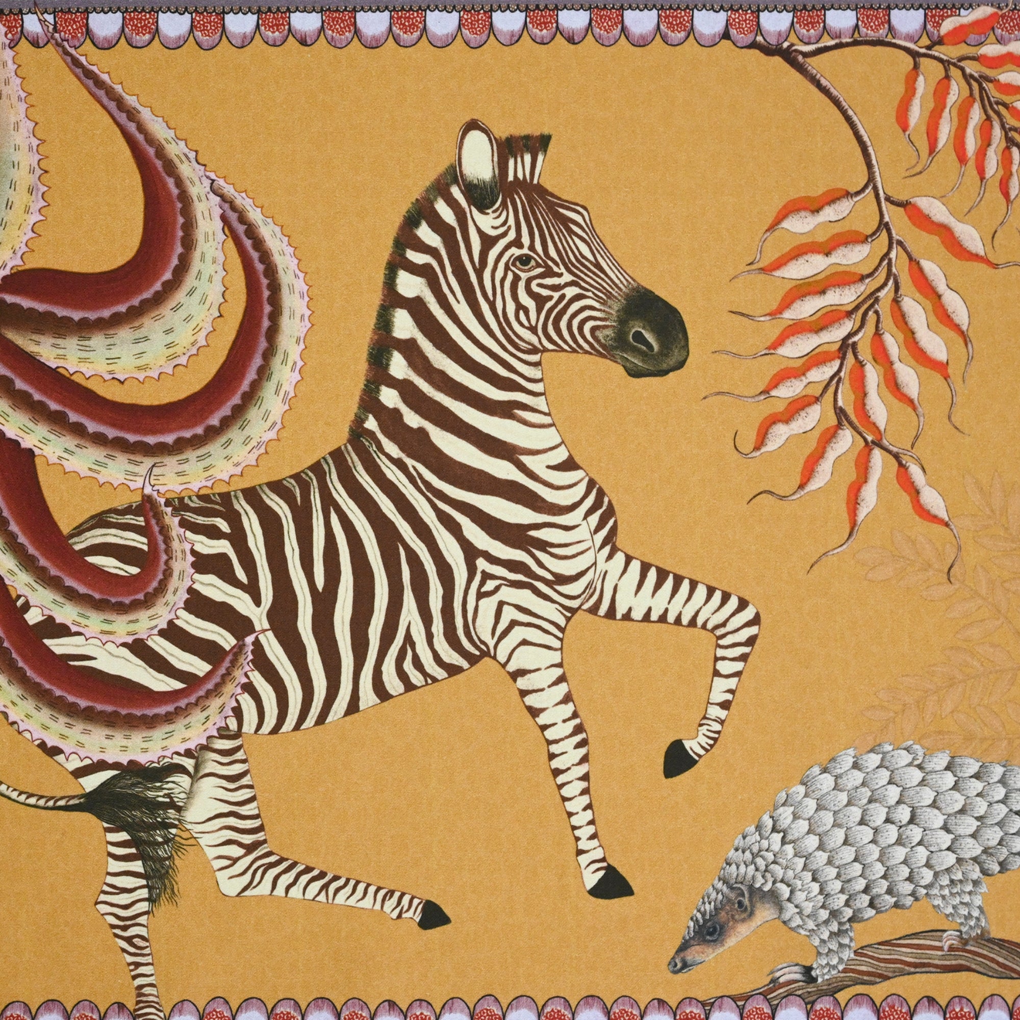 Pangolin Park Table Runner - Flame