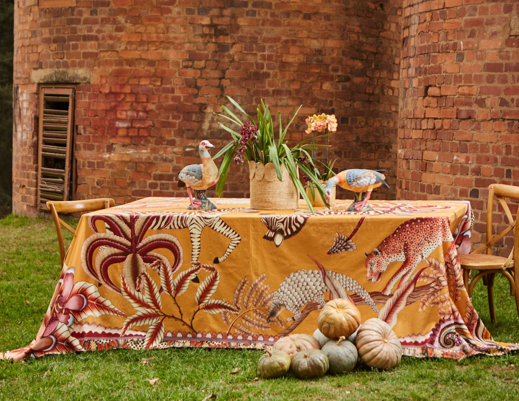 Pangolin Park Tablecloth - Flame