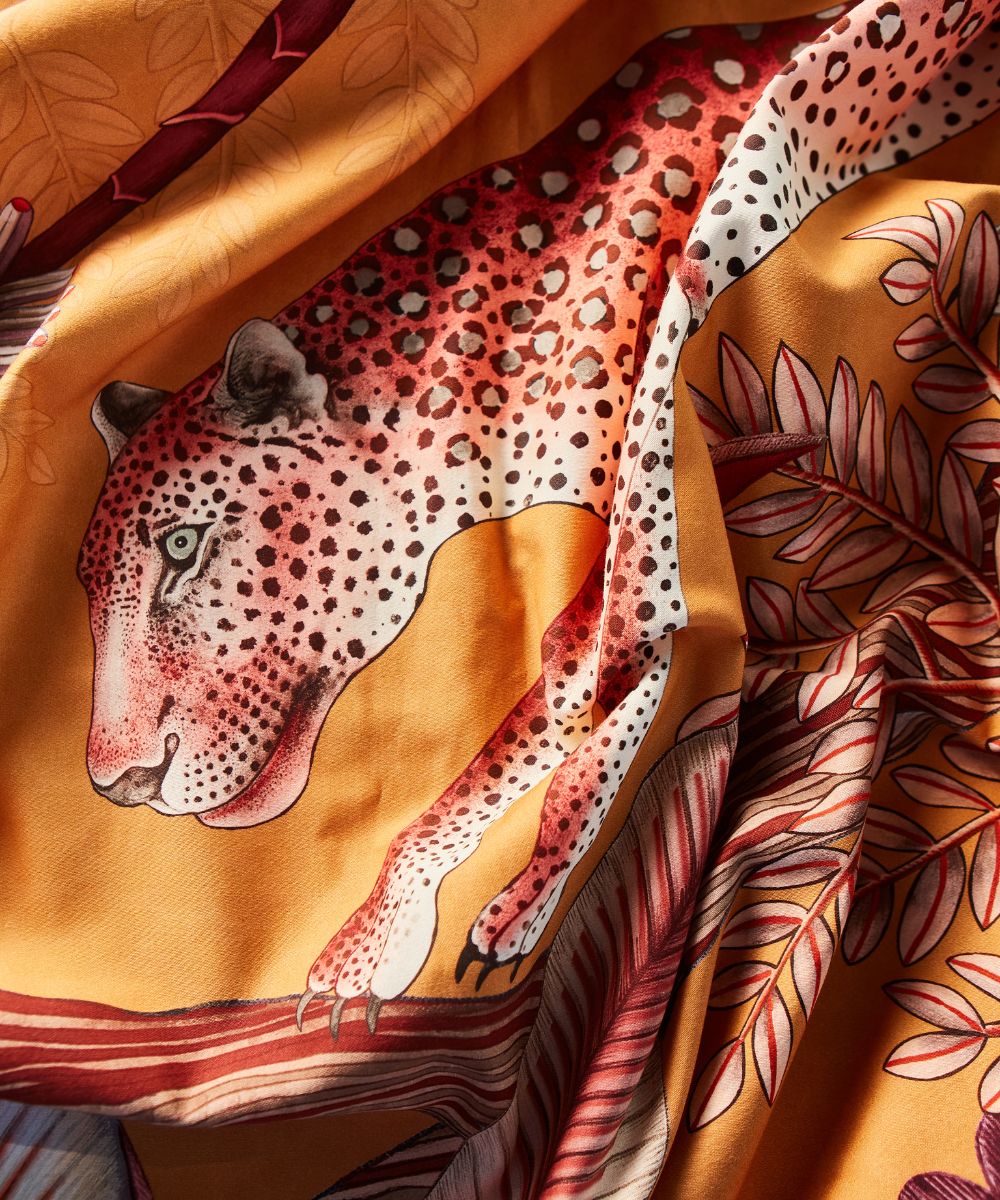 Pangolin Park Tablecloth - Cotton - Flame - Square