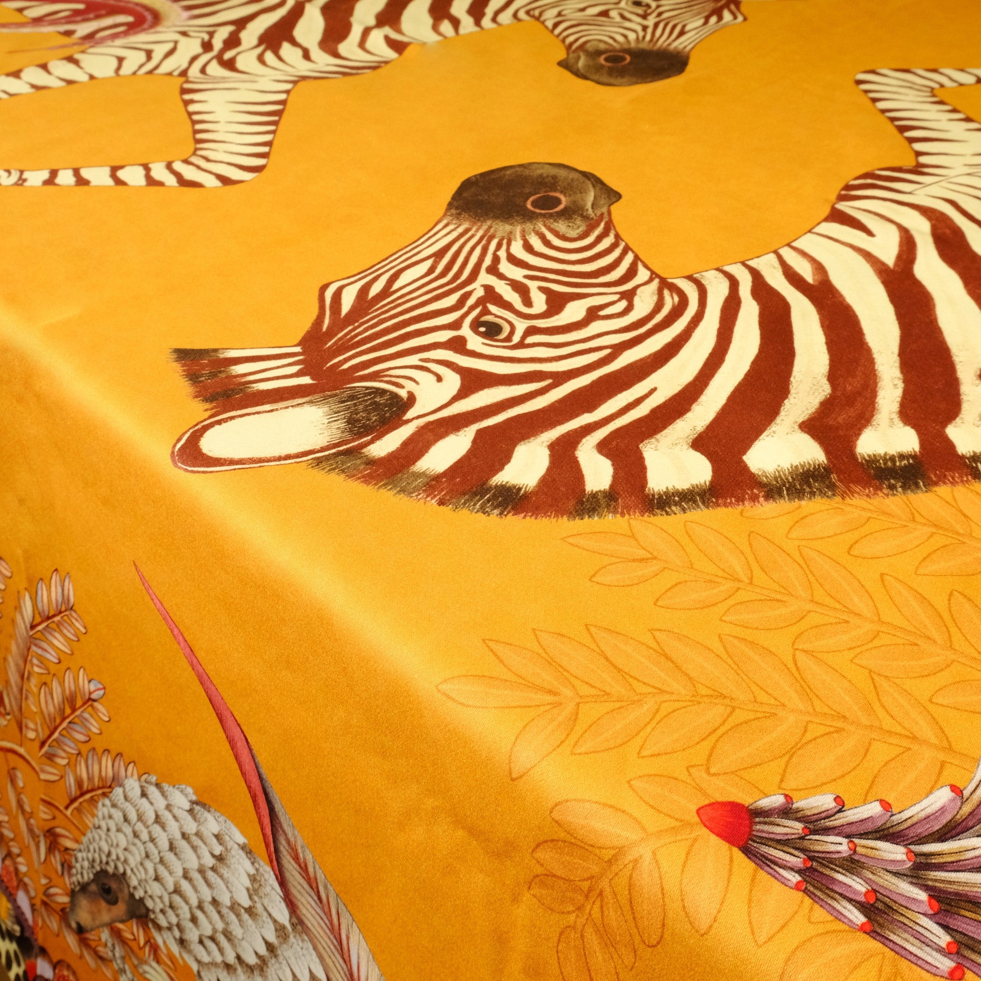 Pangolin Park Tablecloth - Cotton - Flame - Square