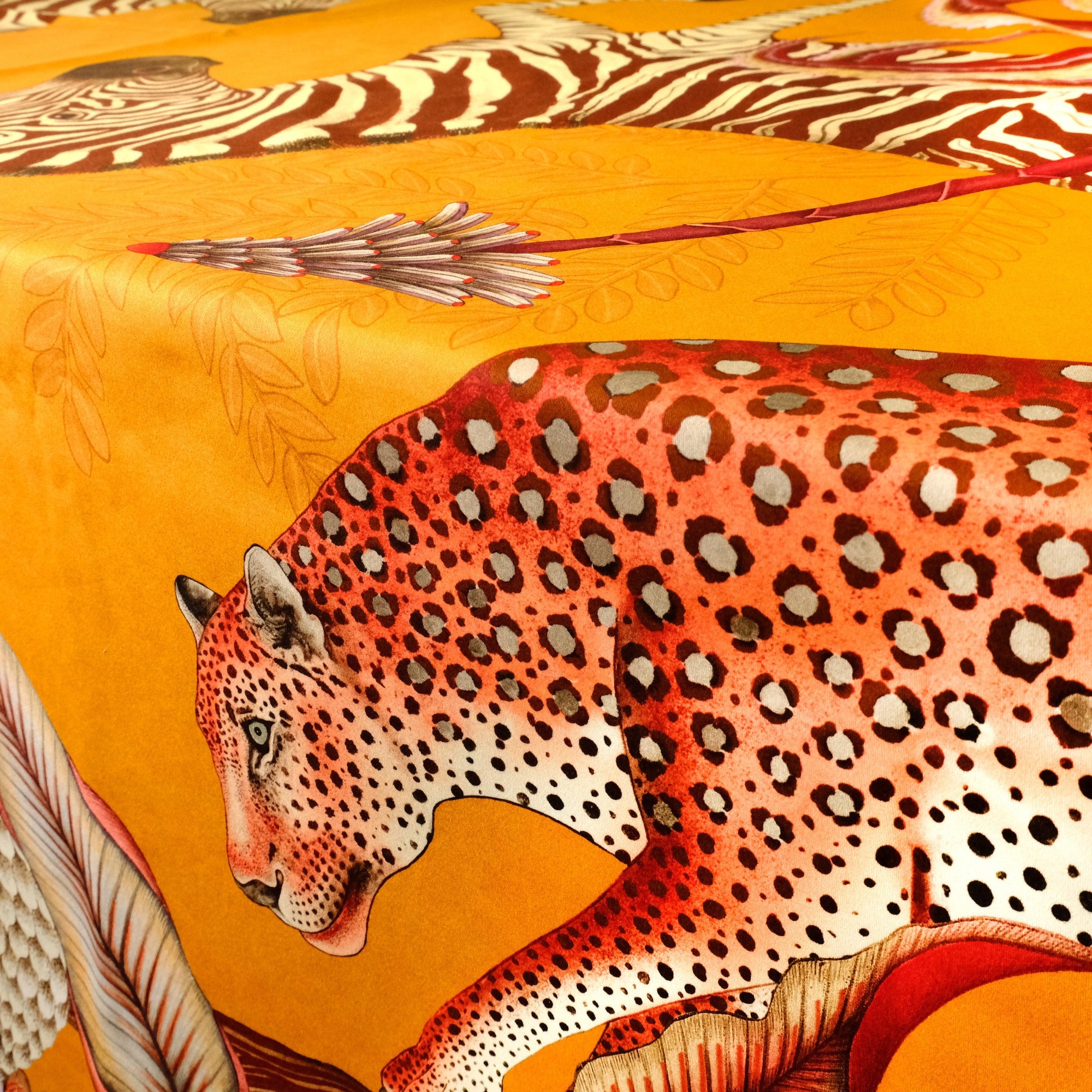 Pangolin Park Tablecloth - Cotton - Flame - Square