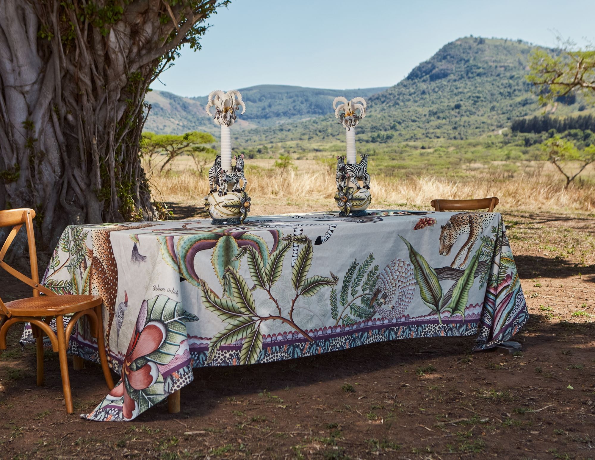 Pangolin Park Tablecloth - Stone