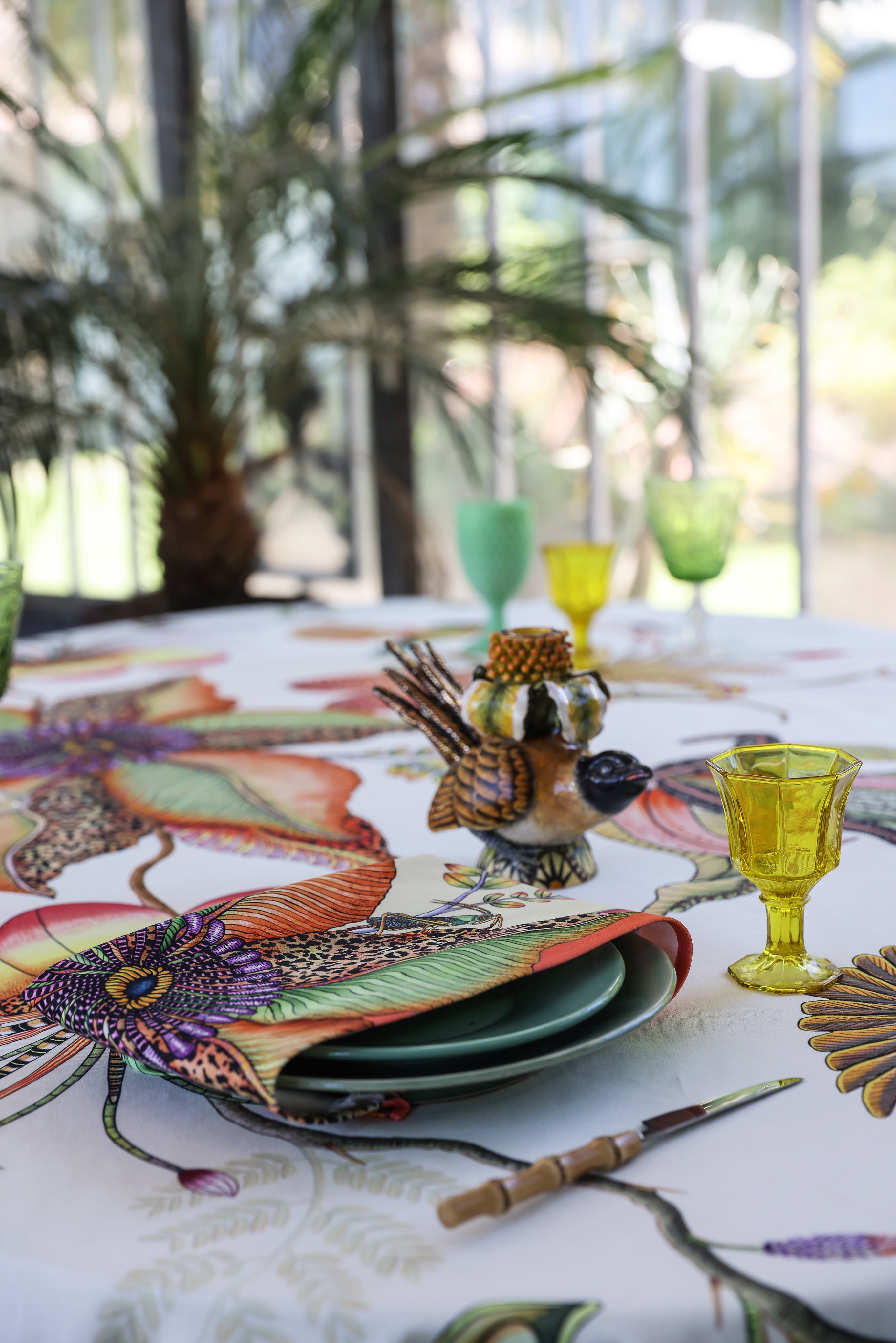 Thanda Nest Tablecloth - Parakeet