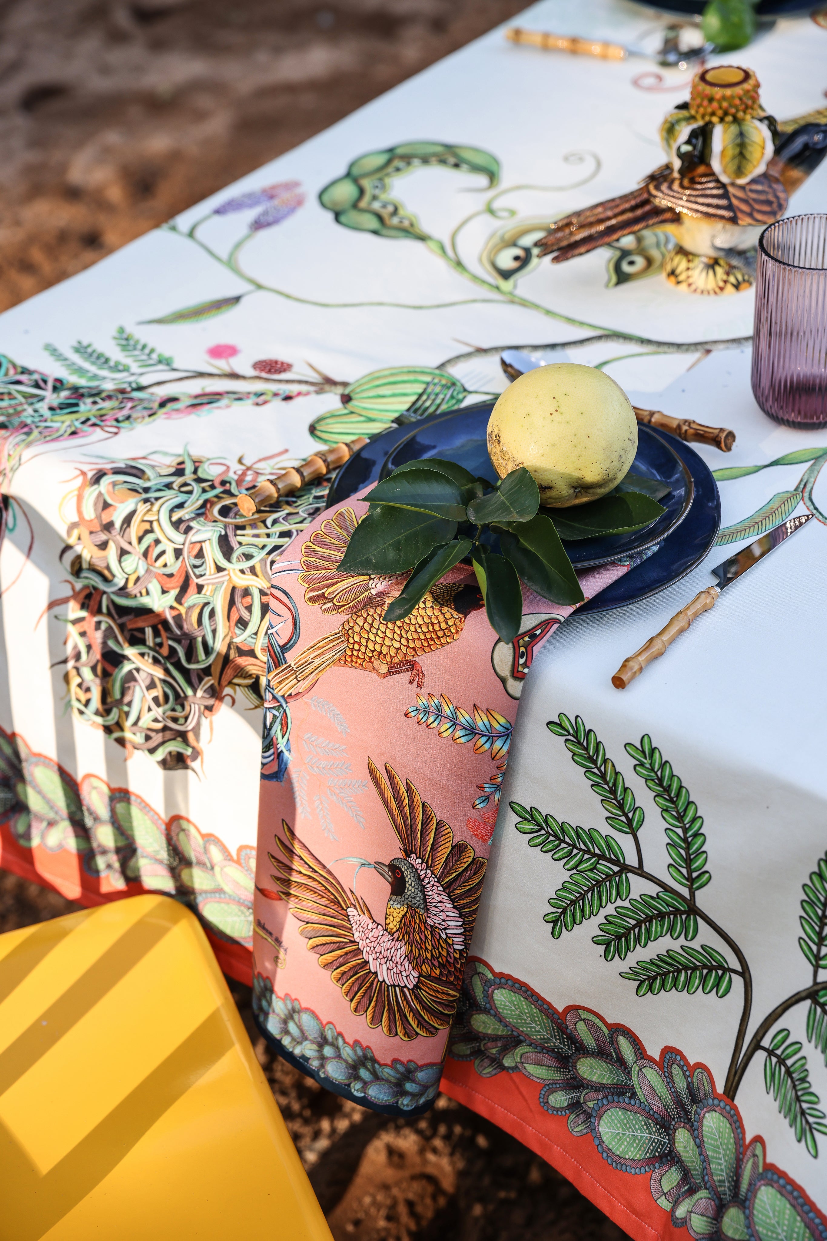 Thanda Nest Tablecloth - Parakeet