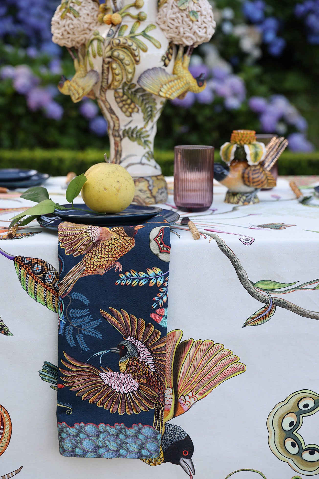 Thanda Nest Tablecloth - Parakeet