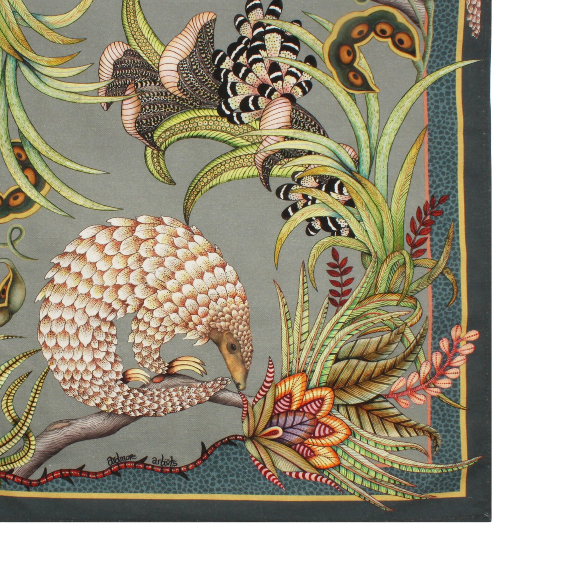 Pangolin Pair Tea Towel - Ash