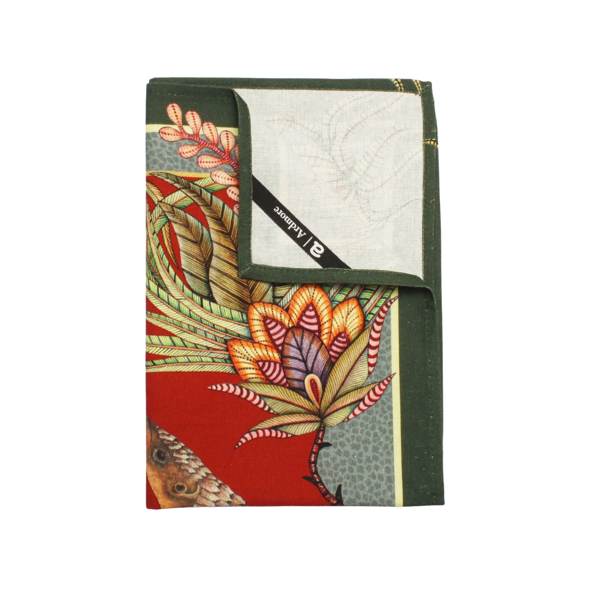 Pangolin Pair Tea Towel - Royal Red