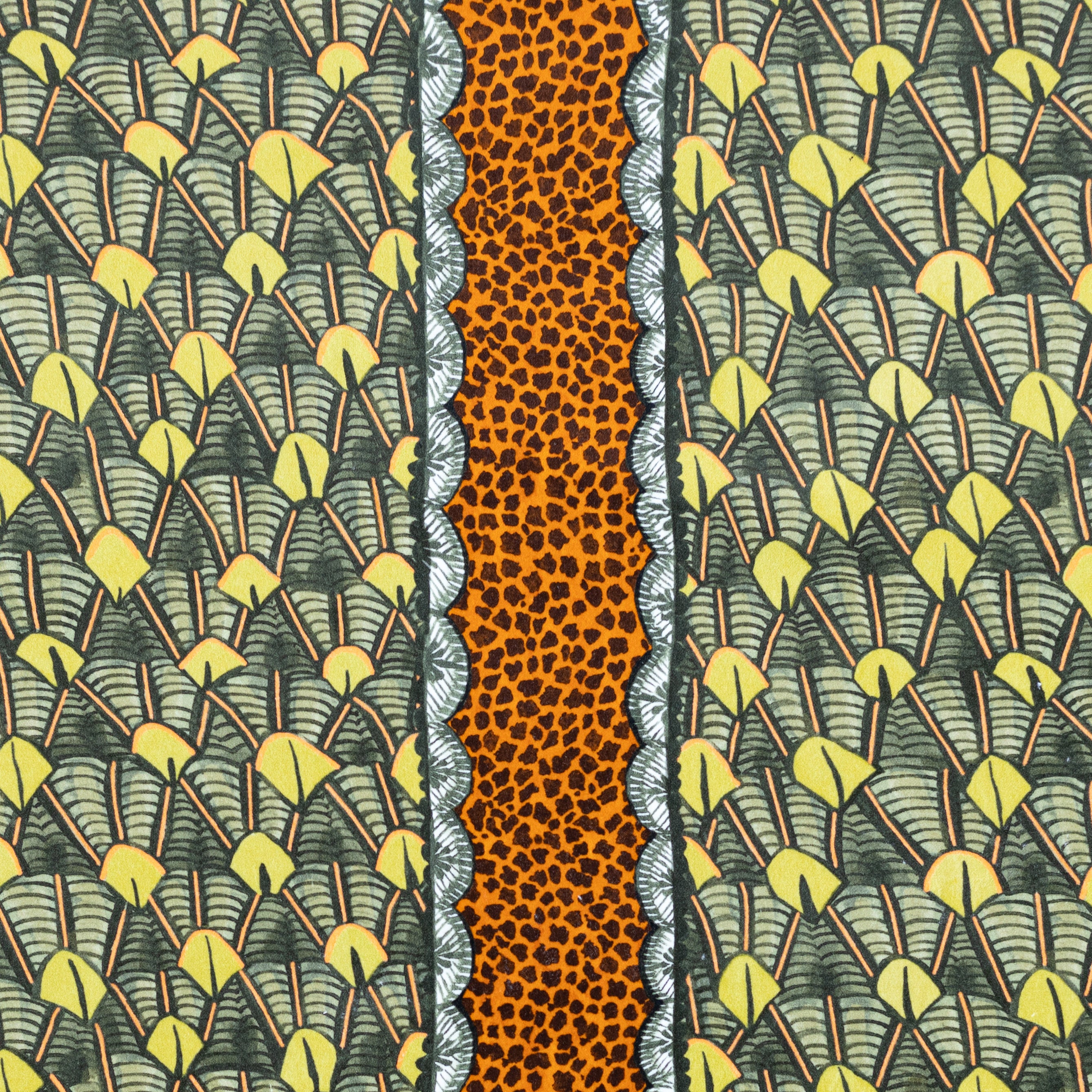 Feather Fabric - Linen - River Green