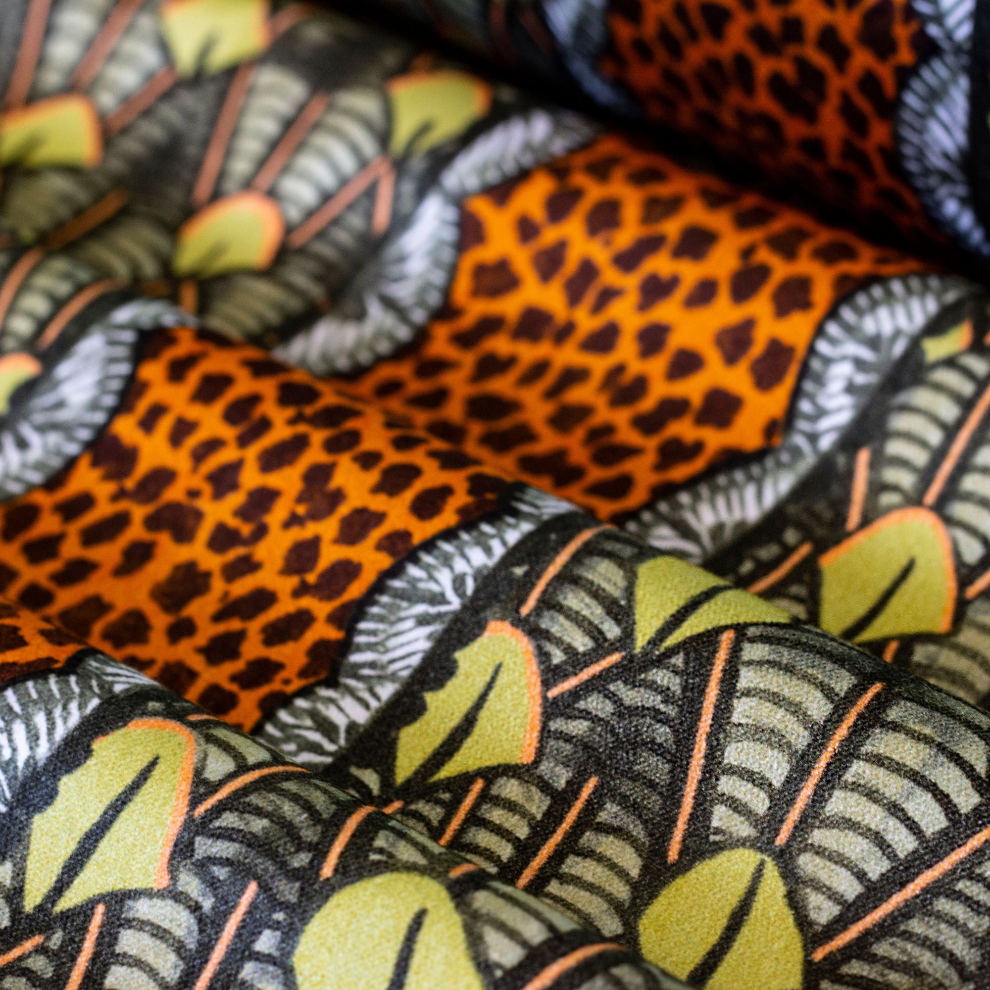 Feather Fabric - Linen - River Green