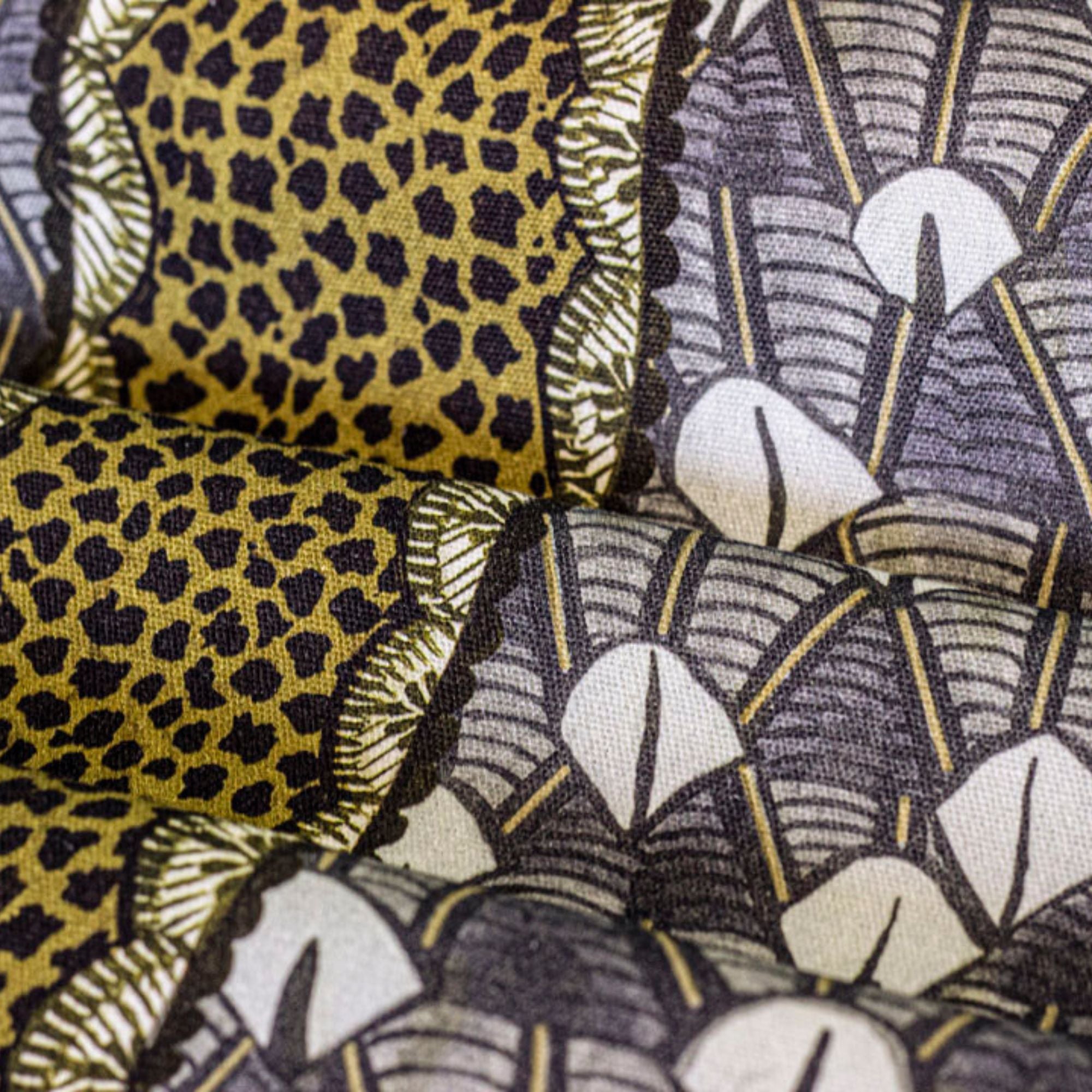 Feather Fabric - Linen - Silver Ripple