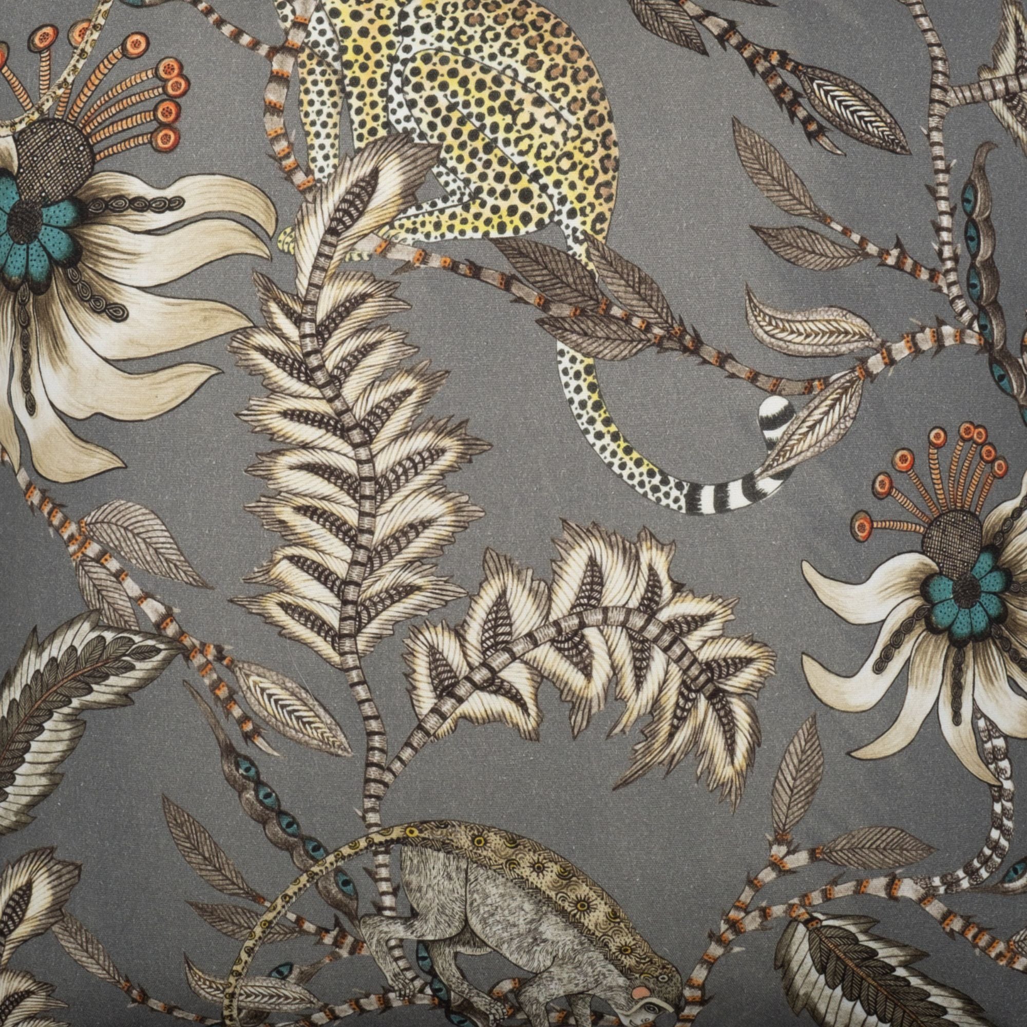 Monkey Bean Fabric - Linen - Ash