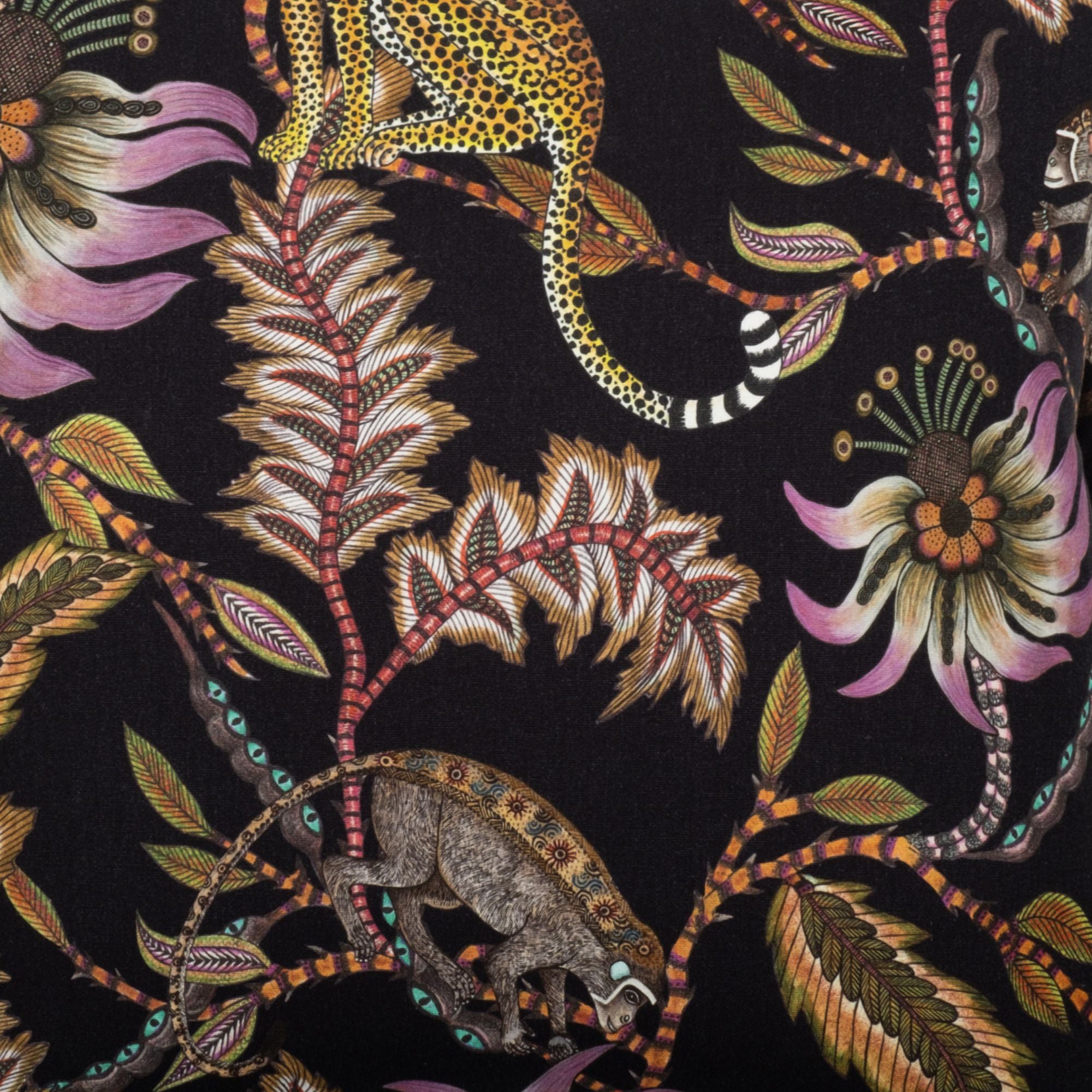 Monkey Bean Fabric - Linen - Night