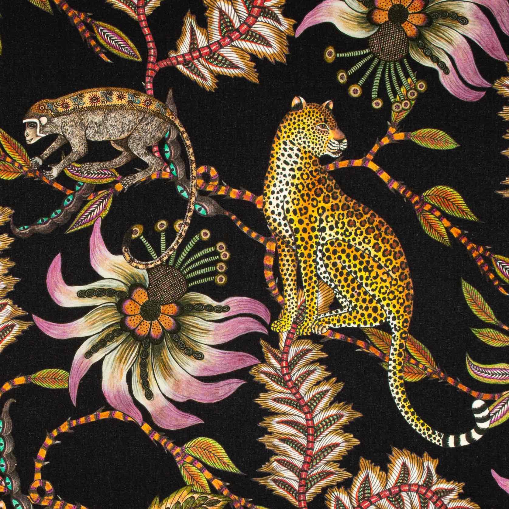 Monkey Bean Fabric - Velvet - Night