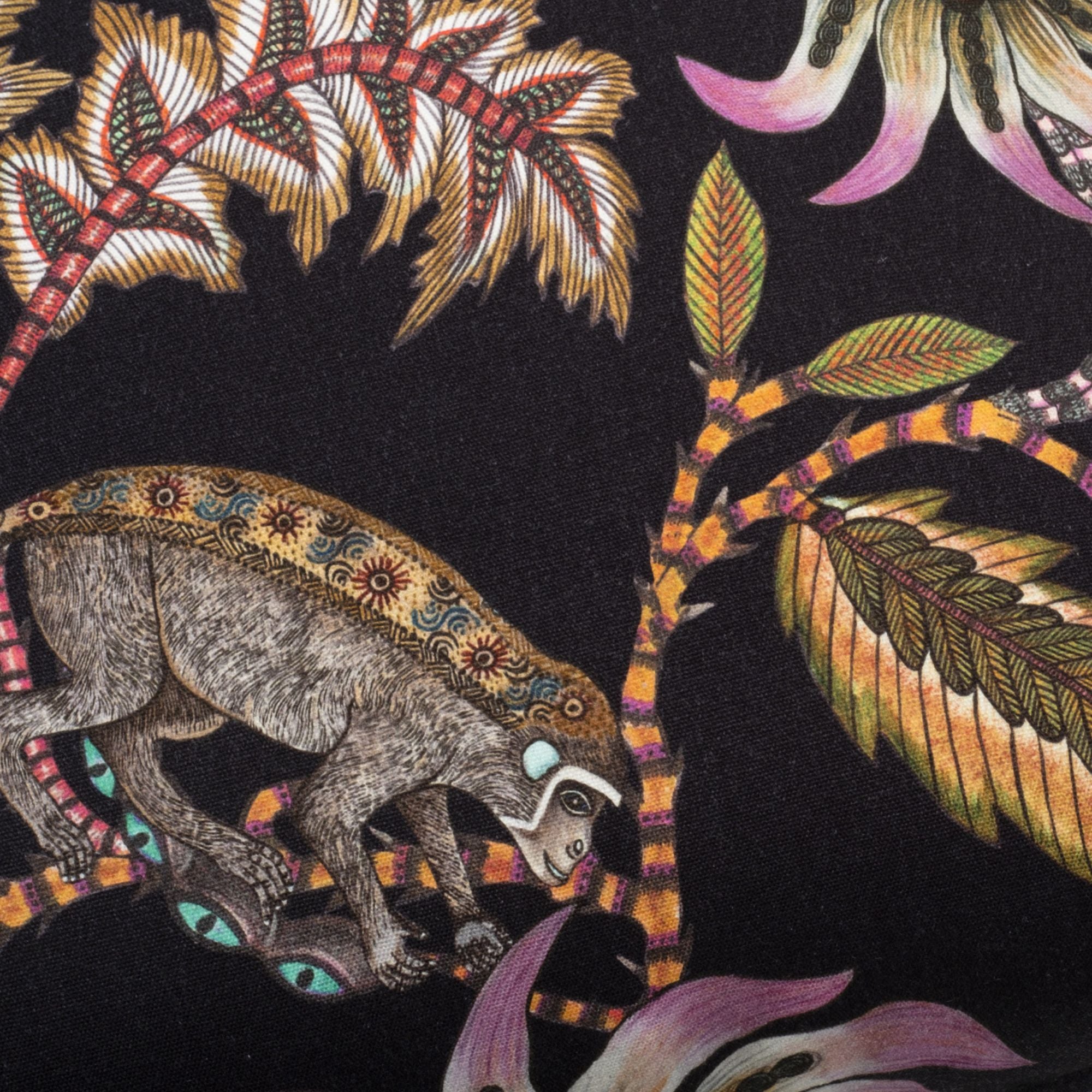 Monkey Bean Fabric - Linen - Night