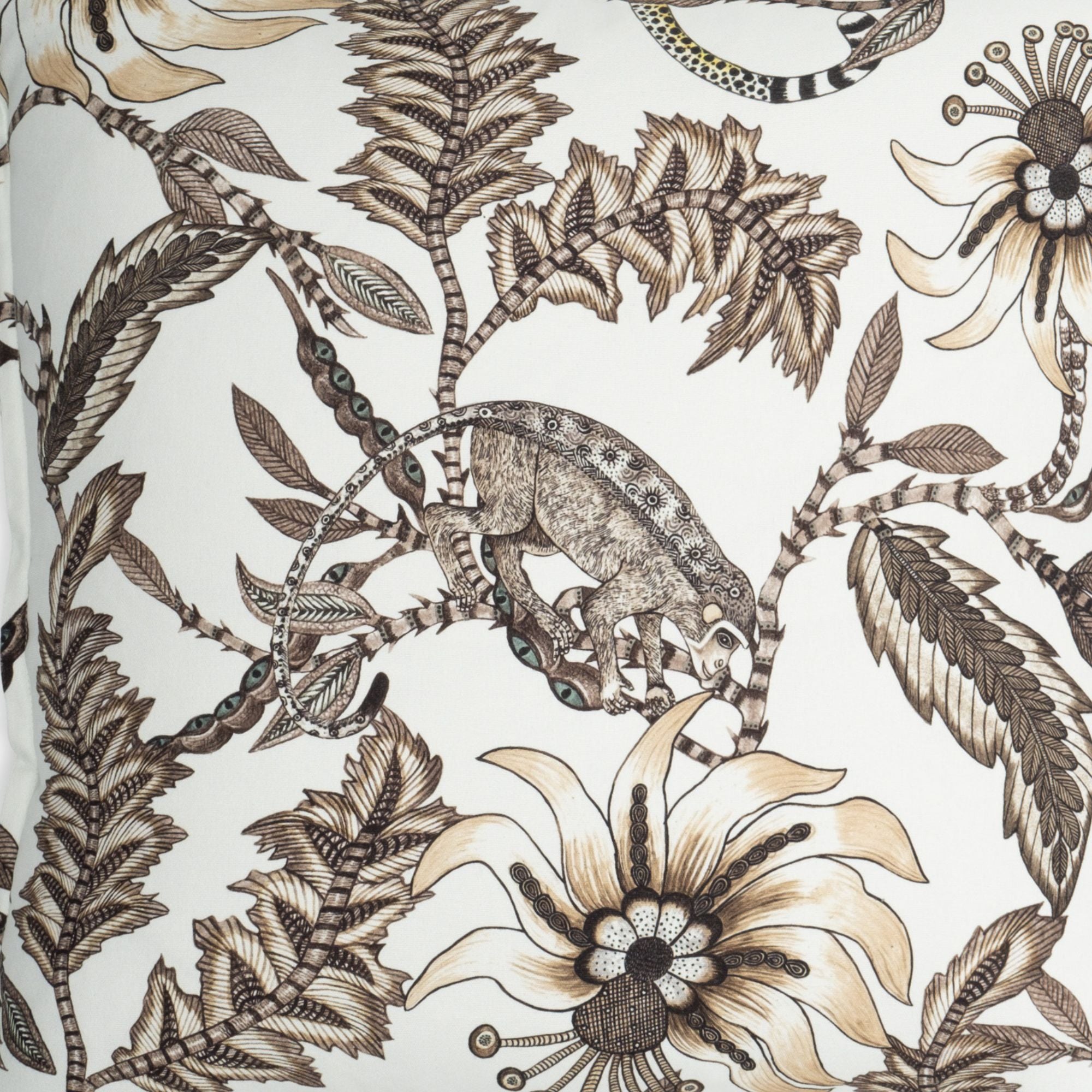 Monkey Bean Fabric - Linen - Stone
