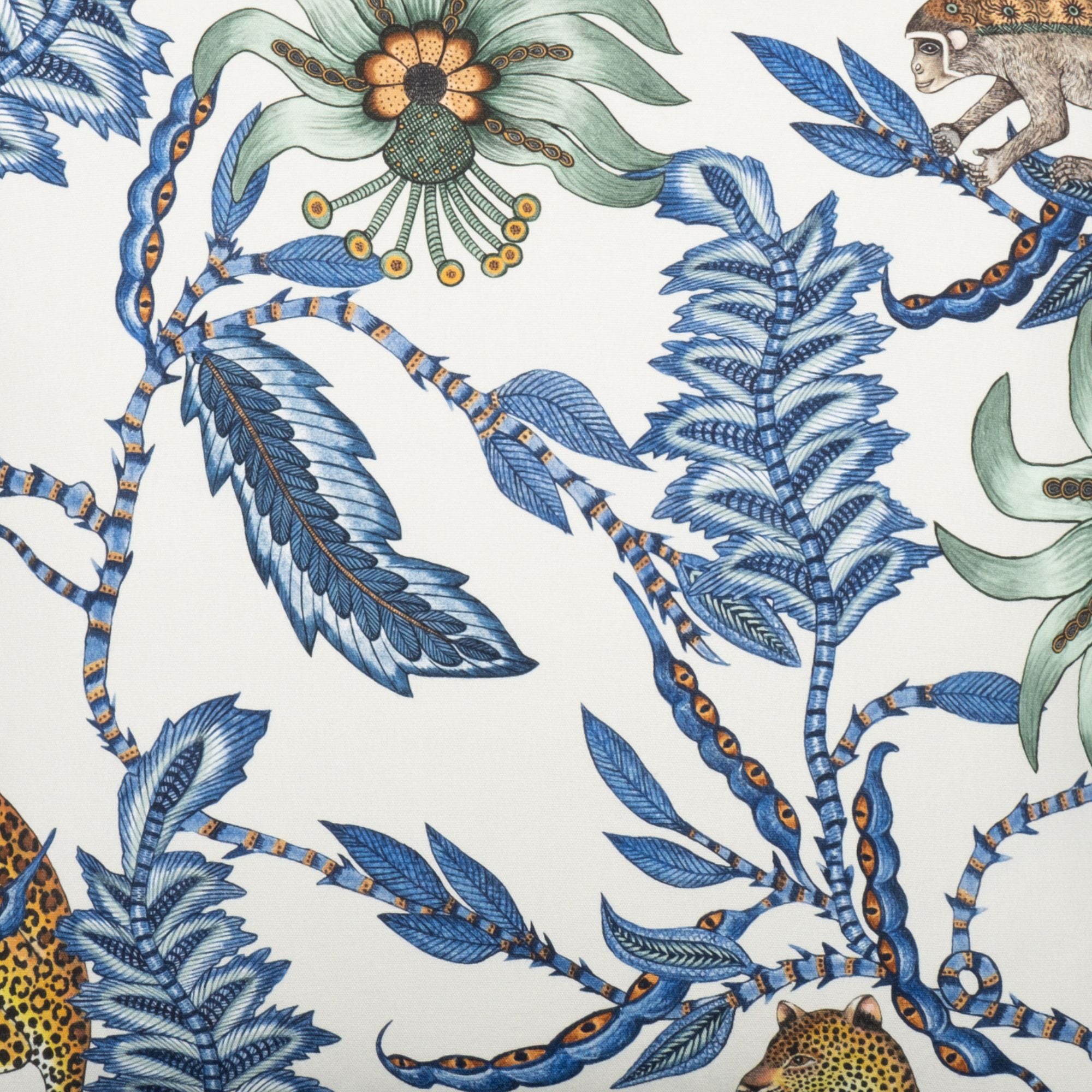 Monkey Bean Fabric - Linen - Tanzanite