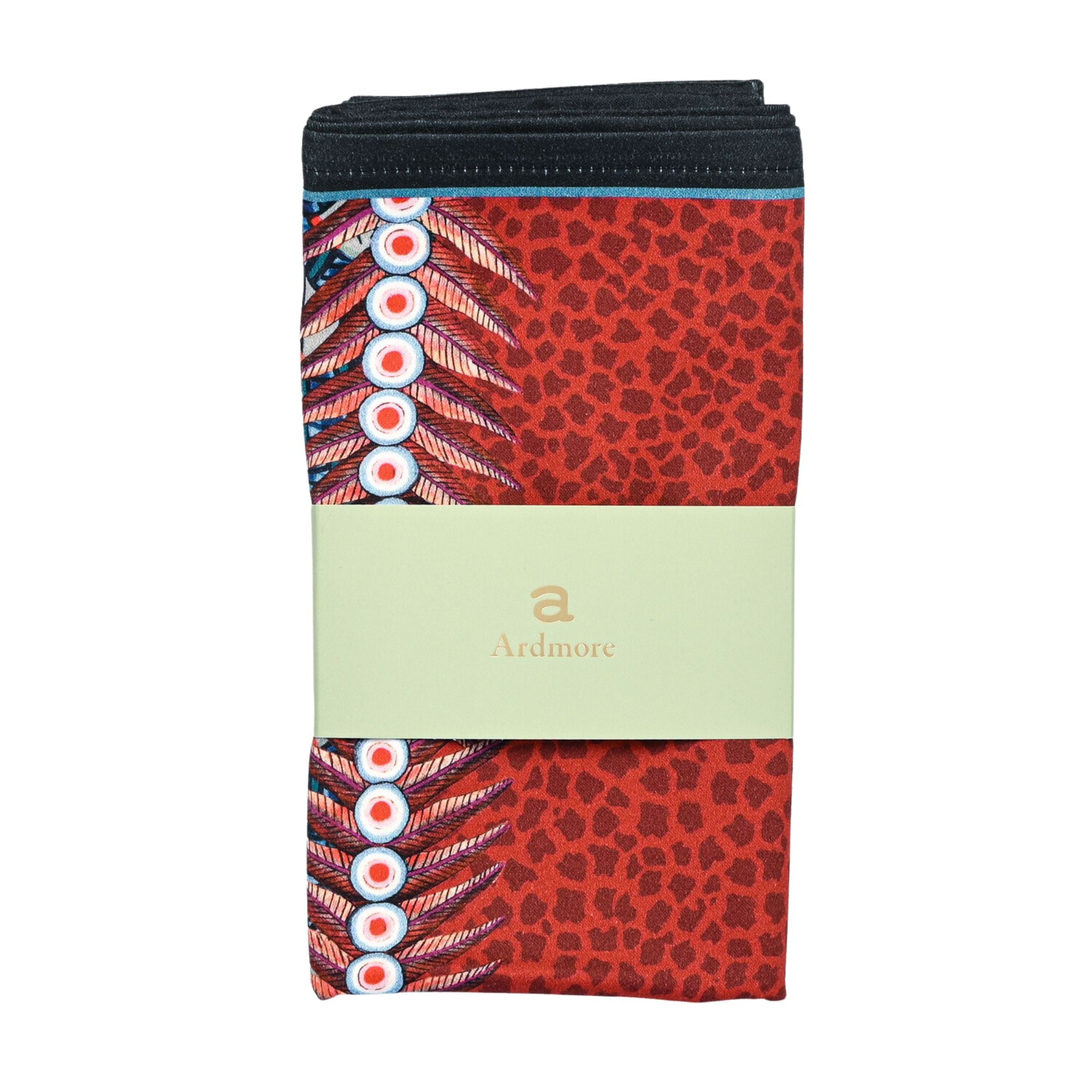 Feather Napkins (Pair) - Royal Red