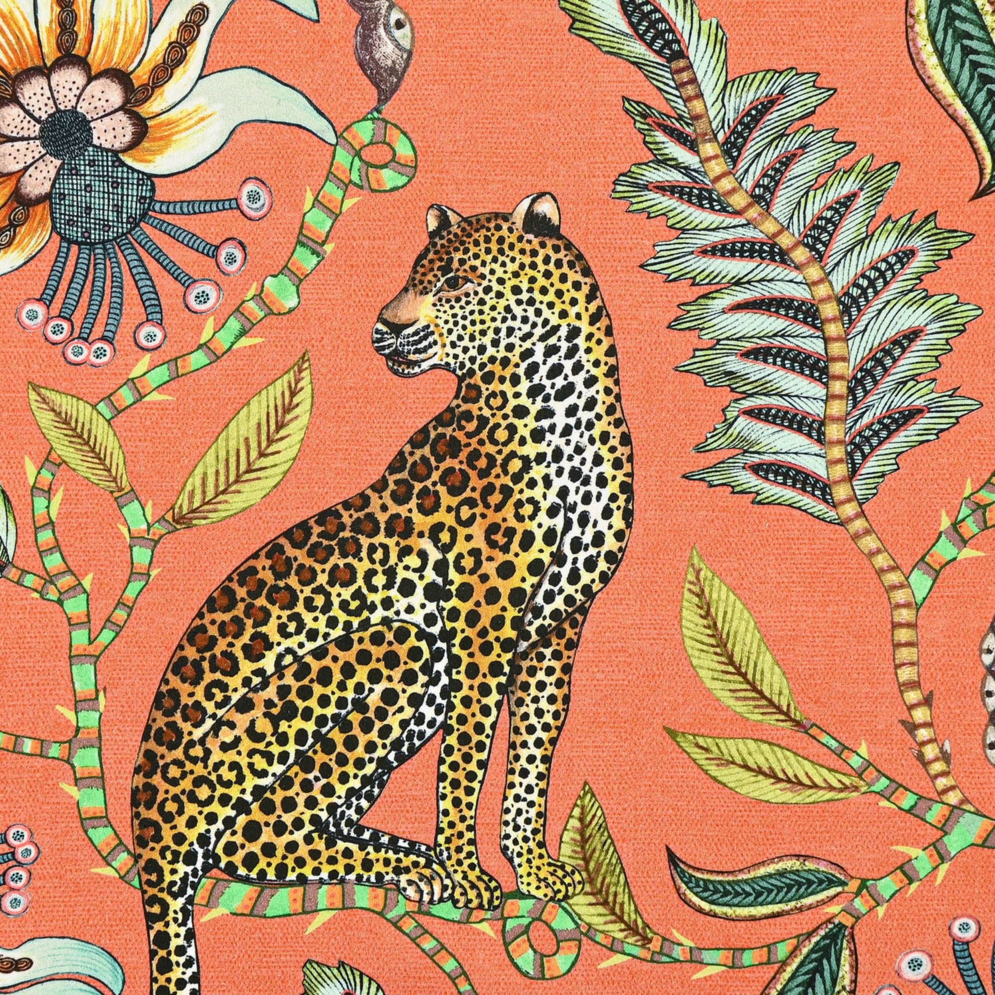 Leopard Napkins (Pair) - Coral