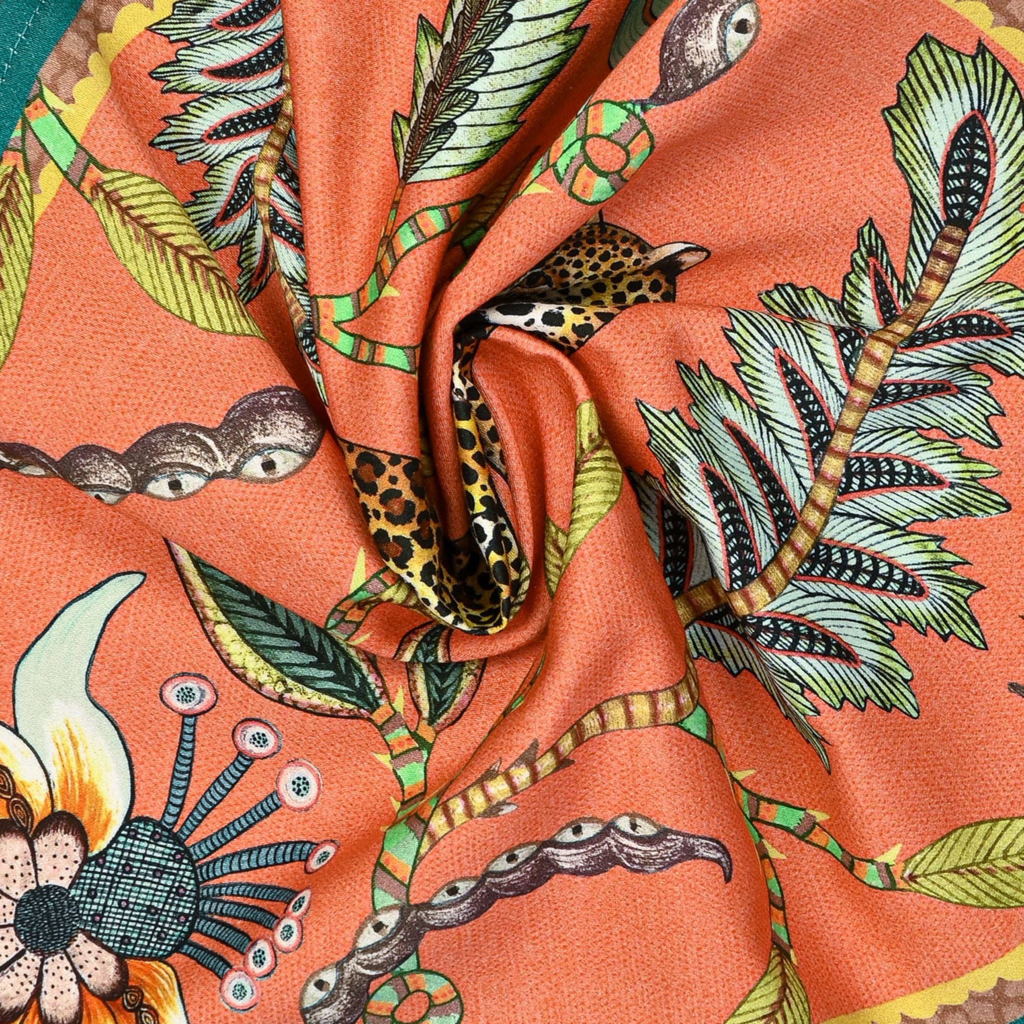 Leopard Napkins (Pair) - Coral