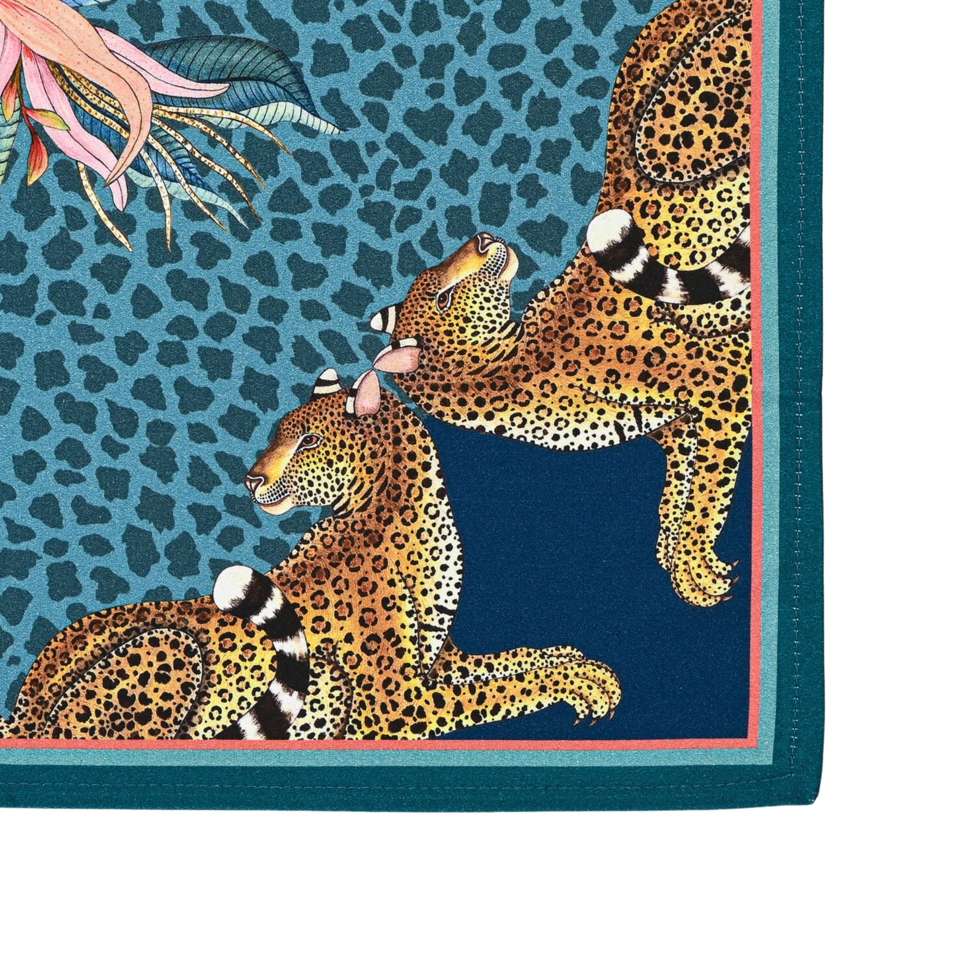 Leopard Lily Napkins (Pair) - Frost