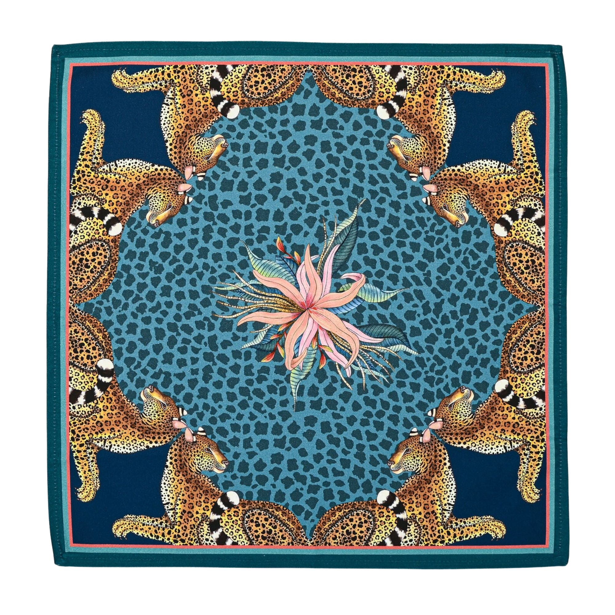 Leopard Lily Napkins (Pair) - Frost