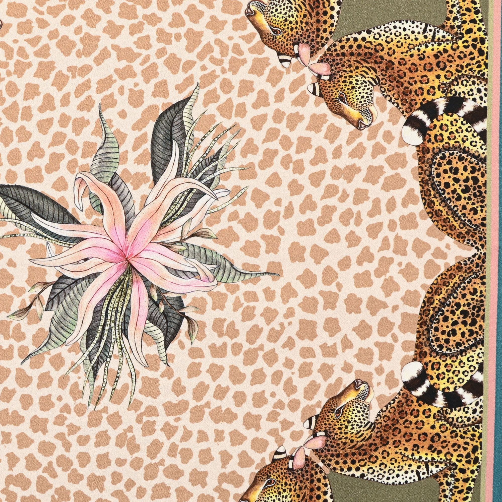 Leopard Lily Napkins (Pair) - Stone