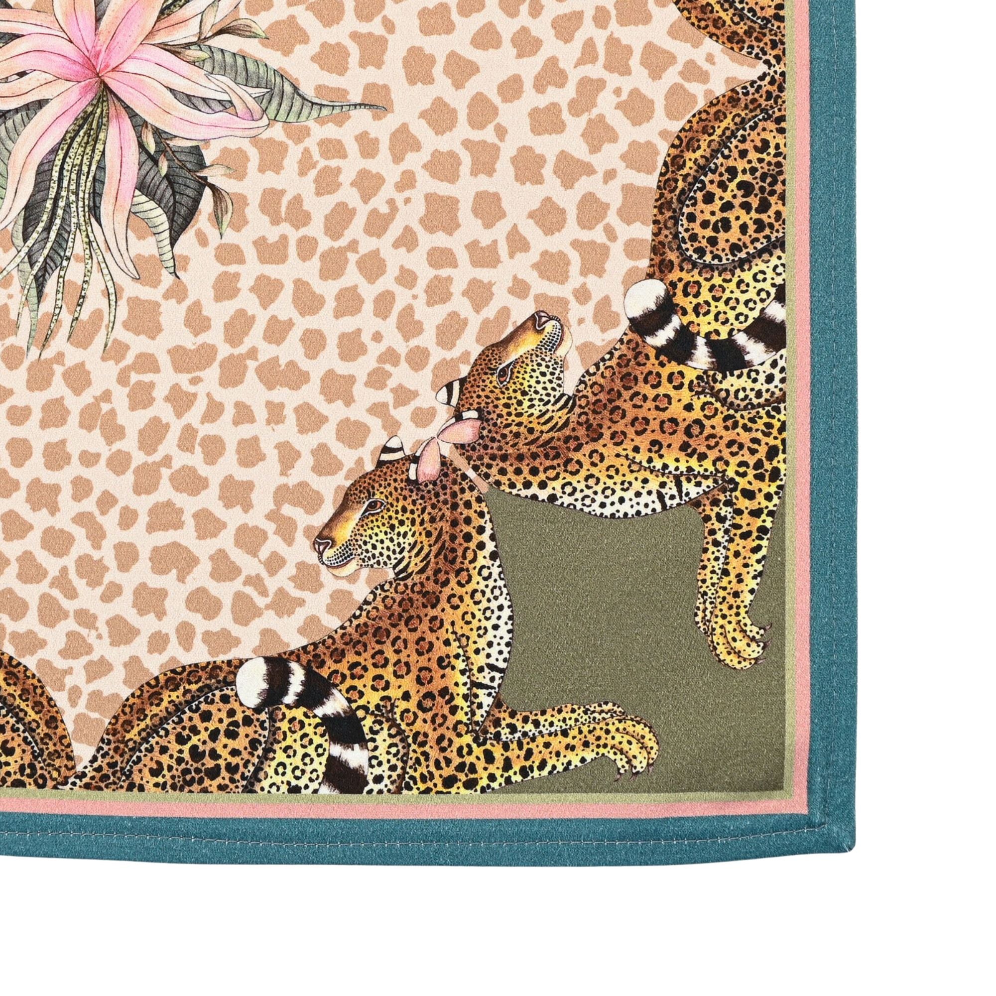 Leopard Lily Napkins (Pair) - Stone