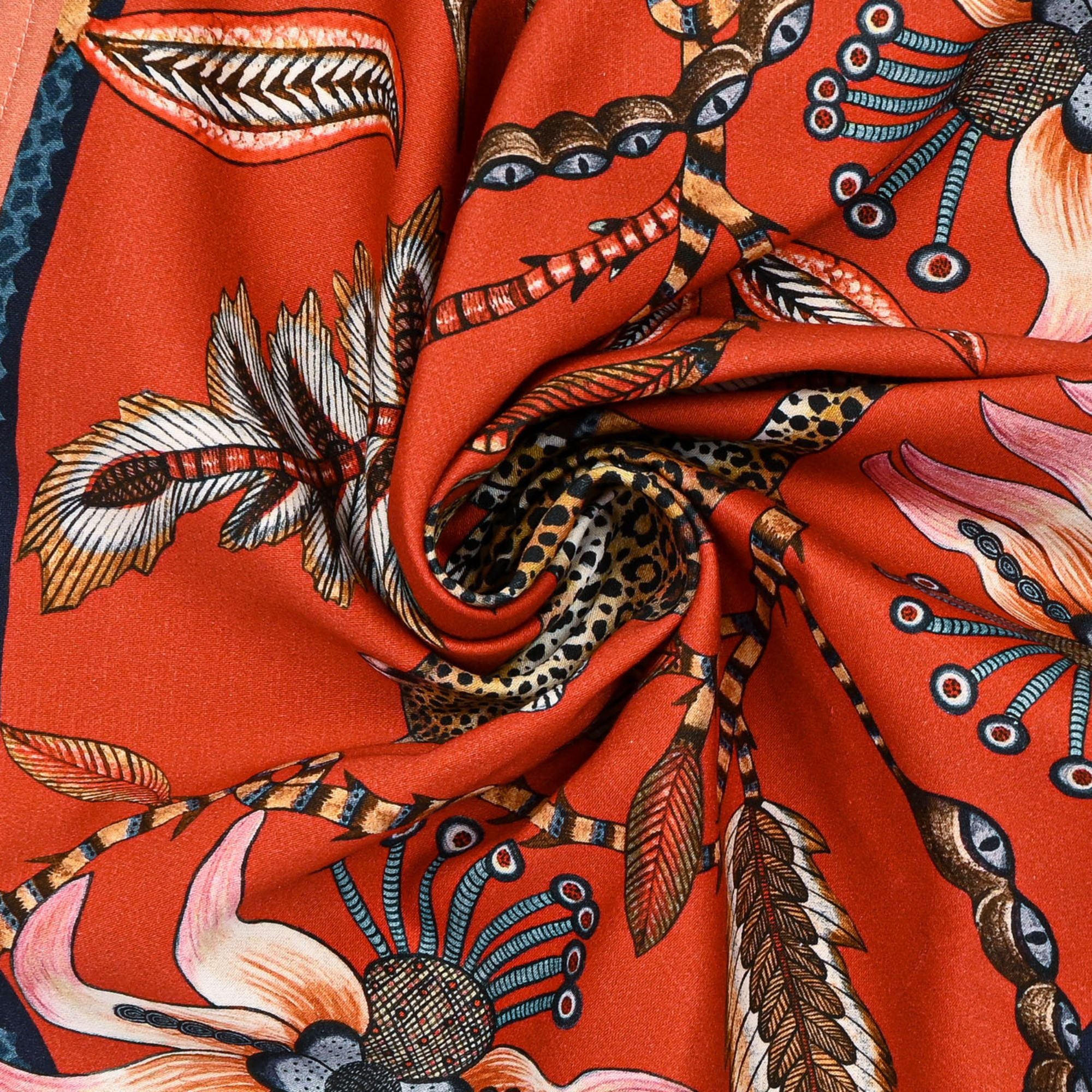 Leopard Napkins (Pair) - Royal Red