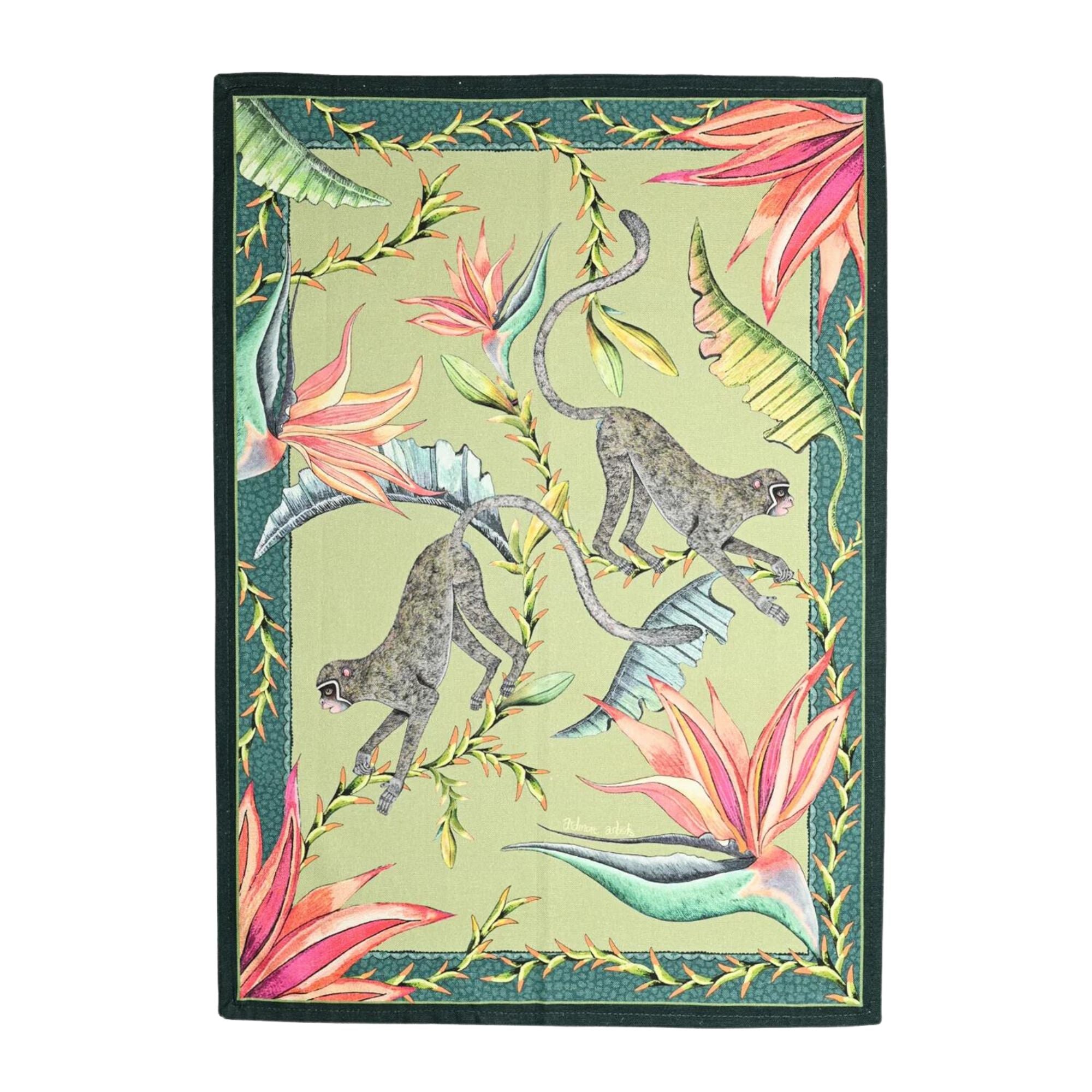 Monkey Paradise Tea Towel