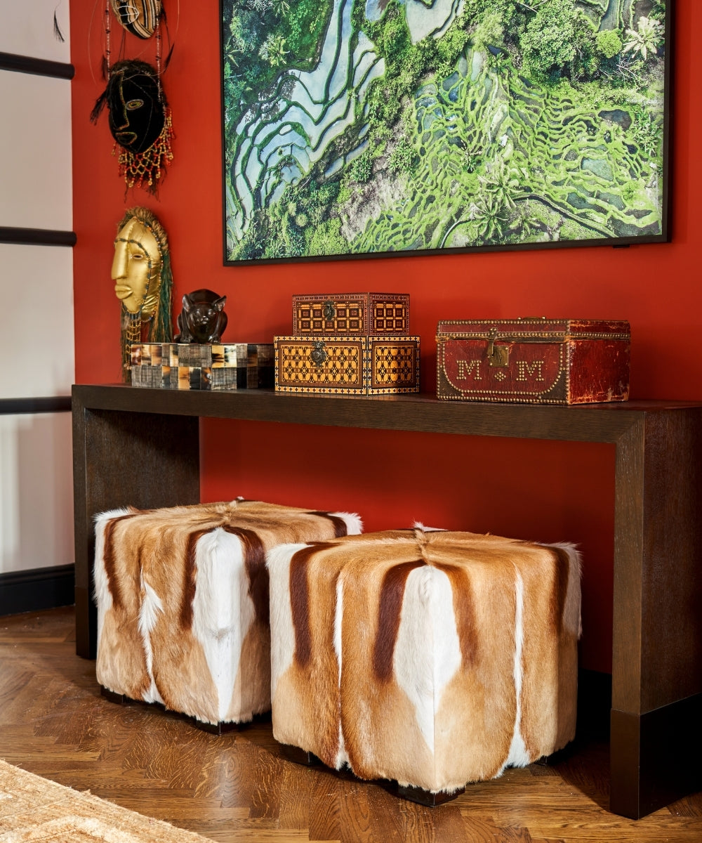 Springbok Hide Cube Ottoman