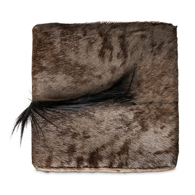 Wildebeest Hide Cube Ottoman