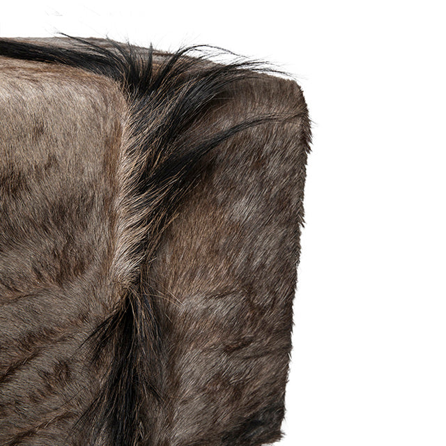 Wildebeest Hide Cube Ottoman