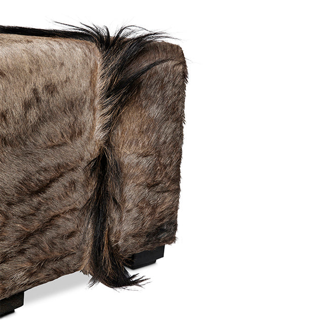 Wildebeest Hide Cube Ottoman