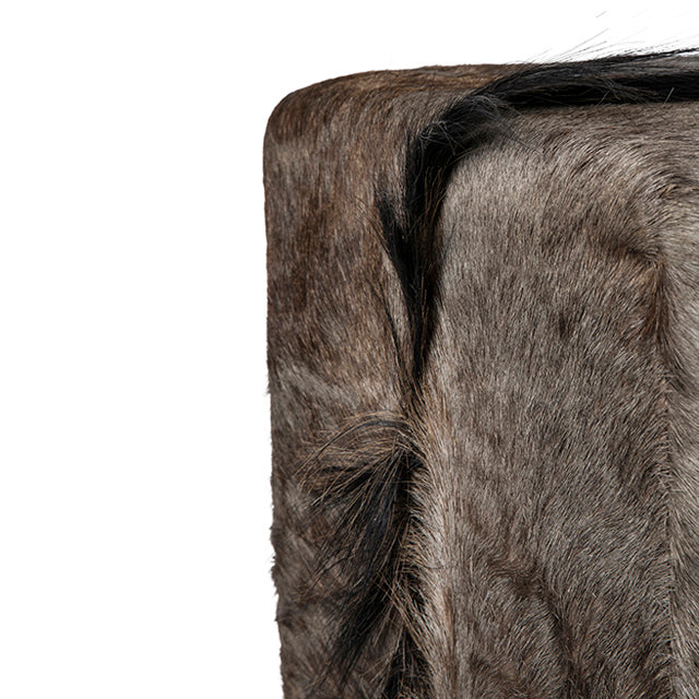 Wildebeest Hide Cube Ottoman