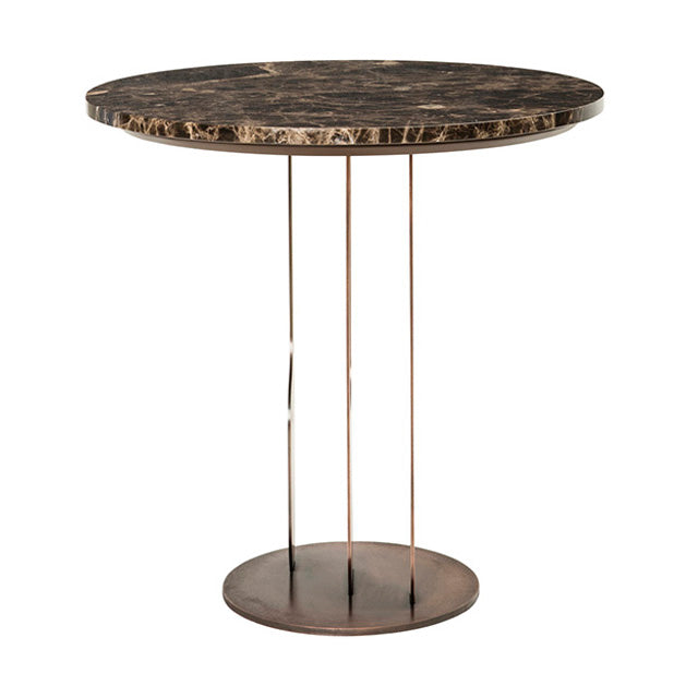 Drop Side Table with Marble Top