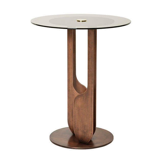 Drop Side Table with Glass Top