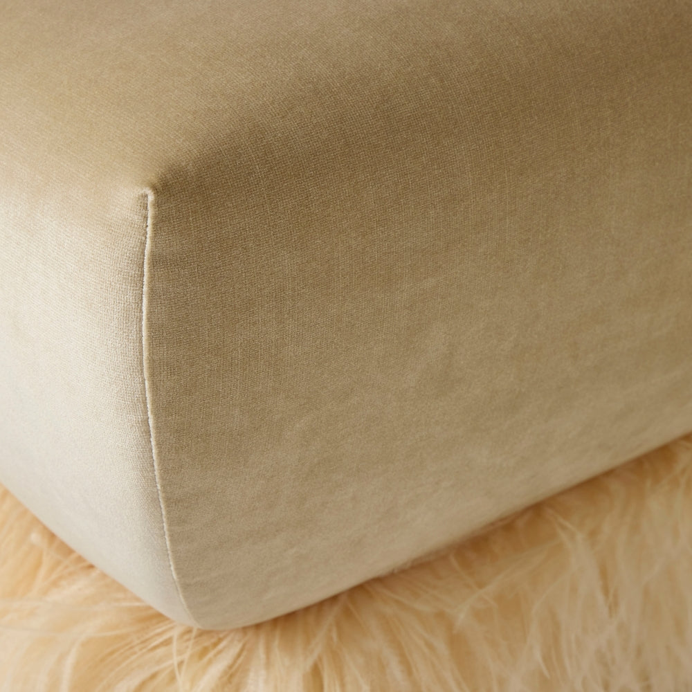 Ostrich Fluff Square Ottoman