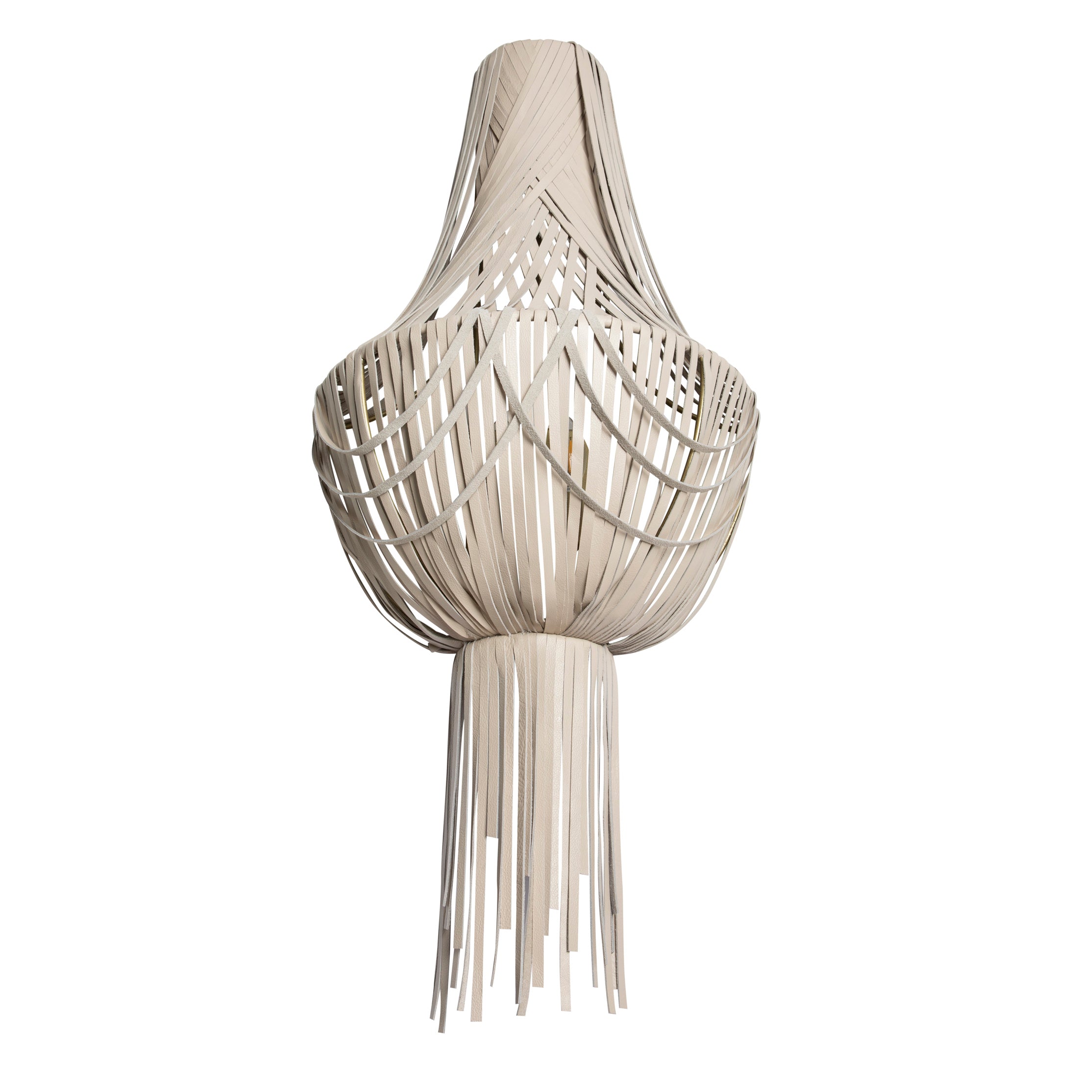 Empire Wall Sconce - Cream-Stone Leather