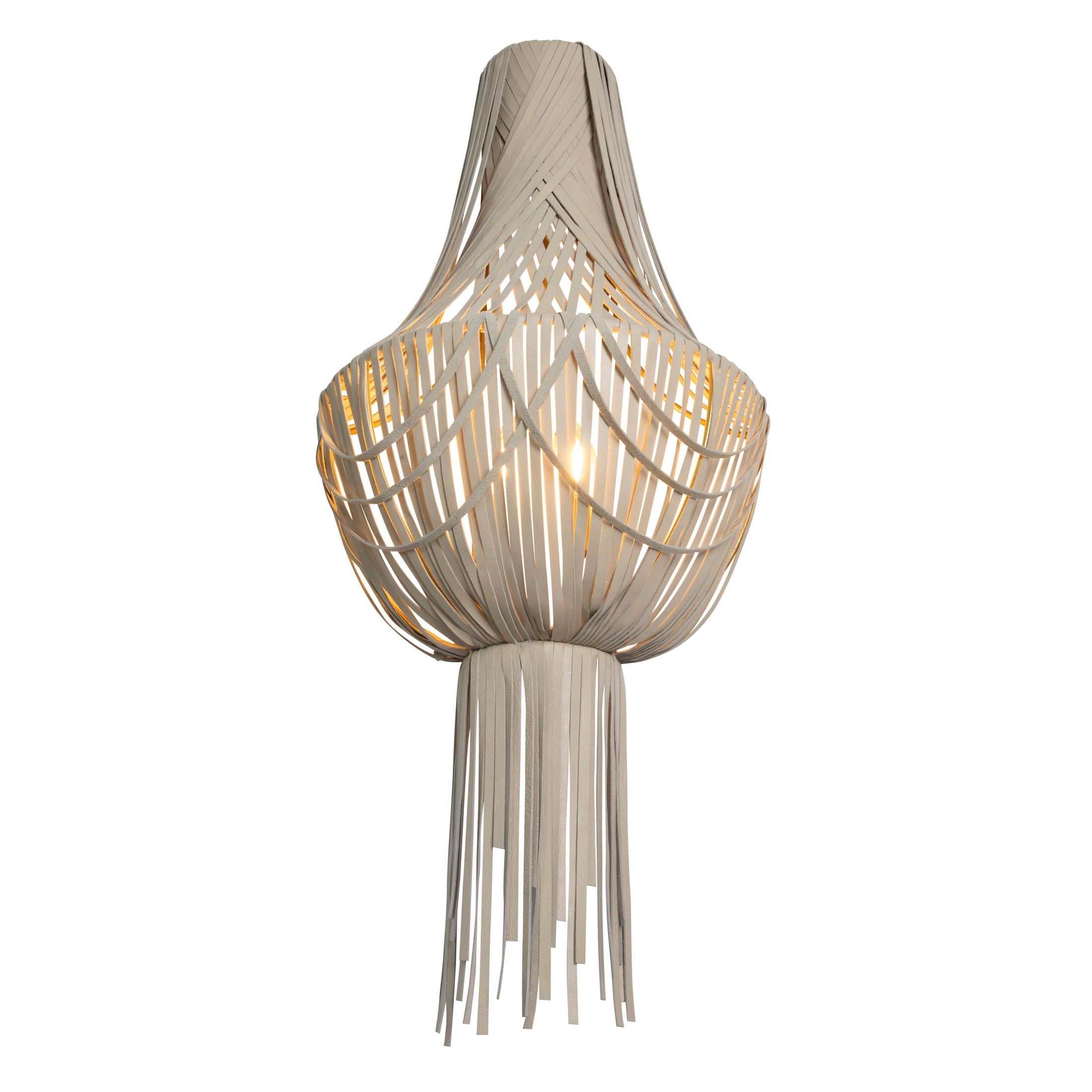 Empire Wall Sconce - Cream-Stone Leather