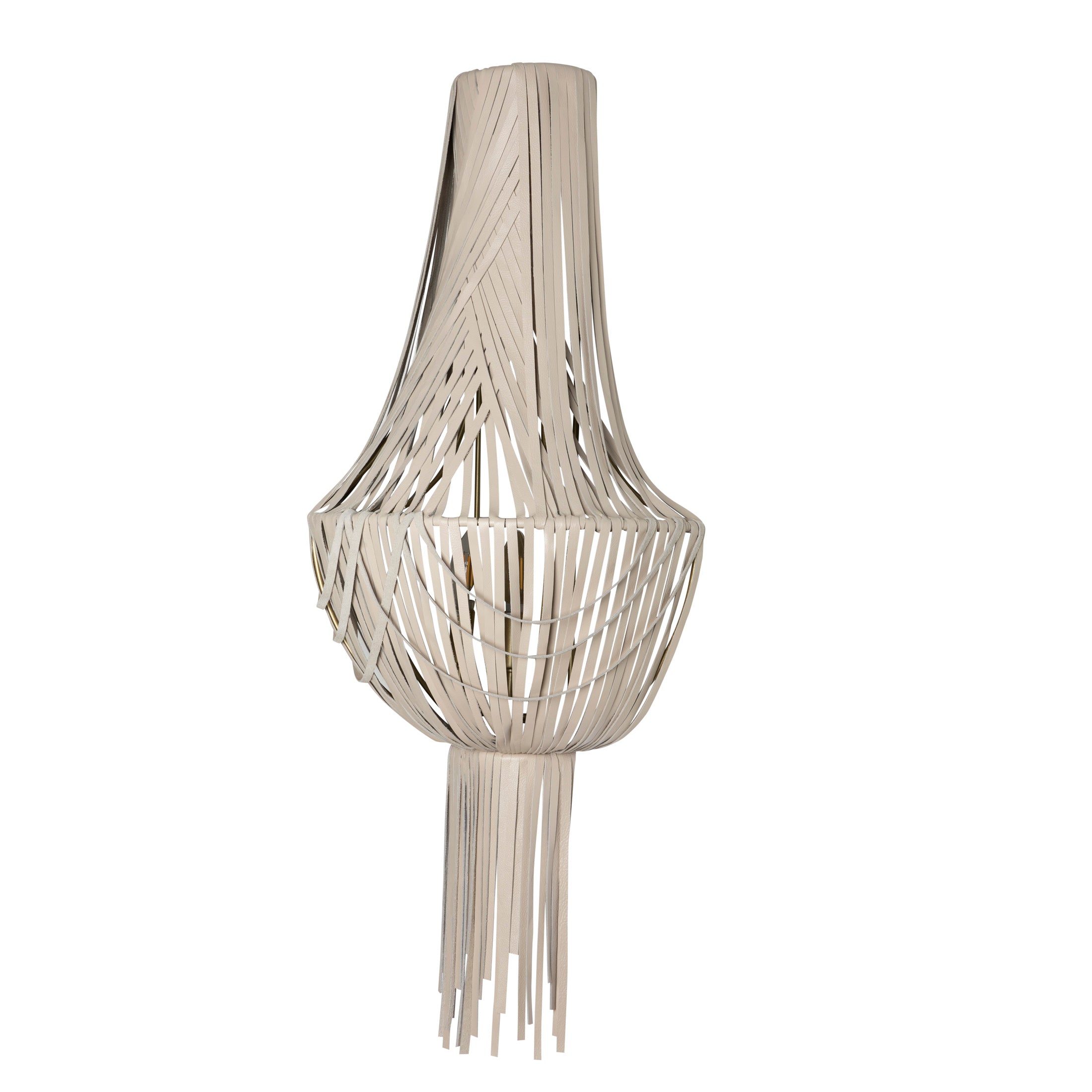 Empire Wall Sconce - Cream-Stone Leather
