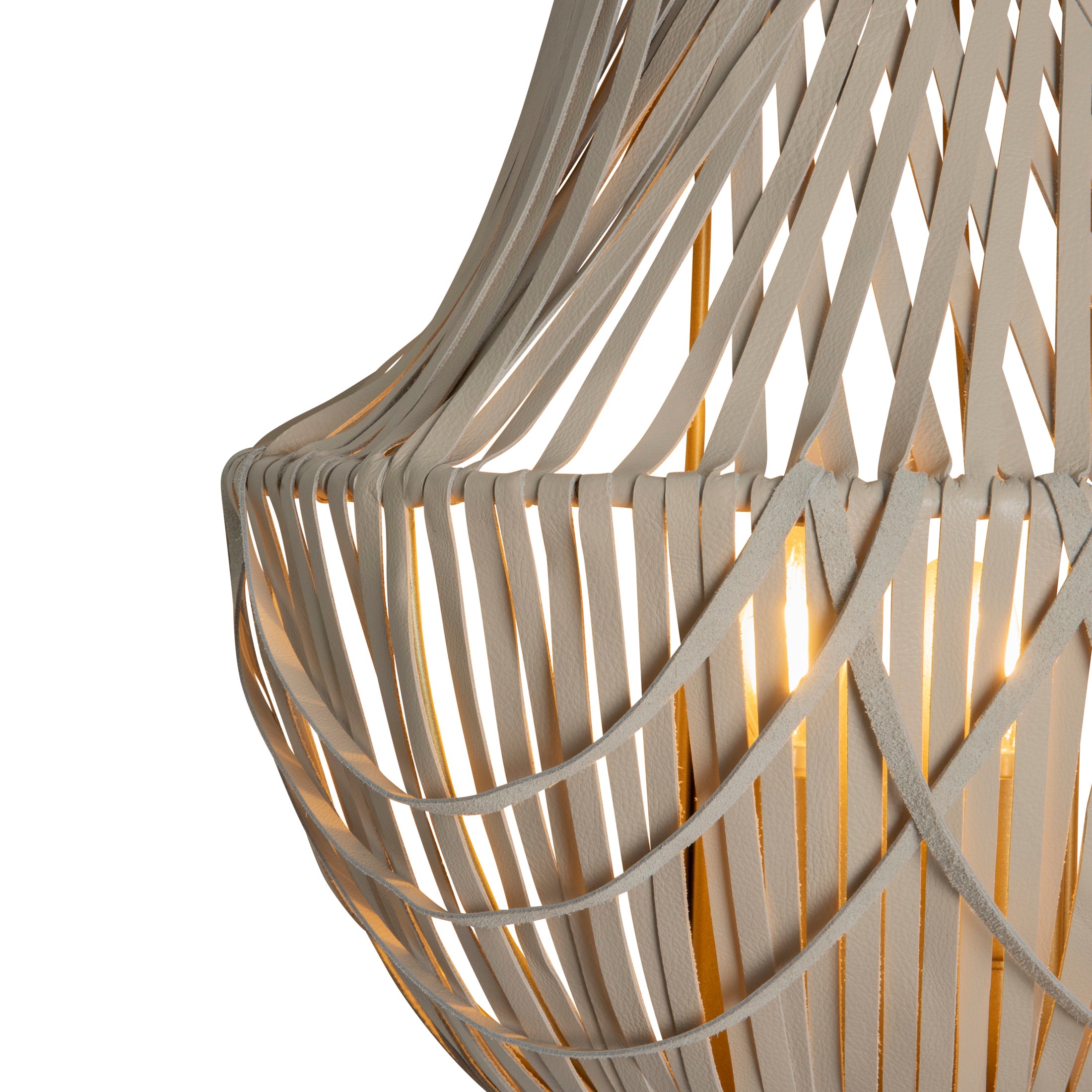 Empire Wall Sconce - Cream-Stone Leather