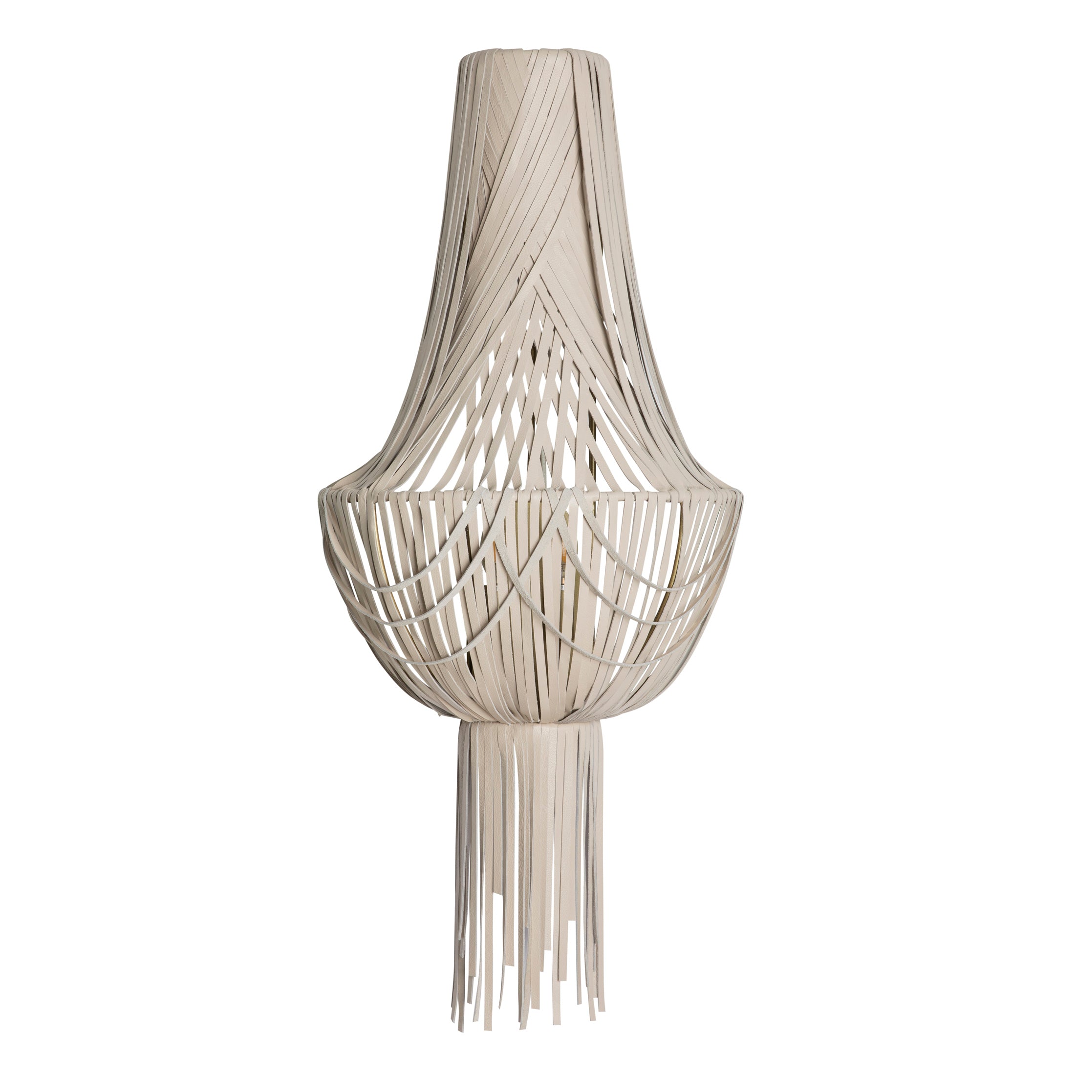 Empire Wall Sconce - Cream-Stone Leather