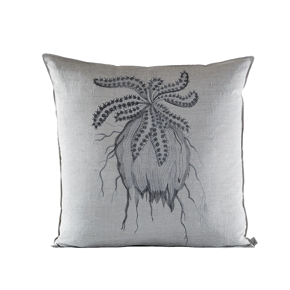 Caterpillar Euphorbia Embroidered Pillow