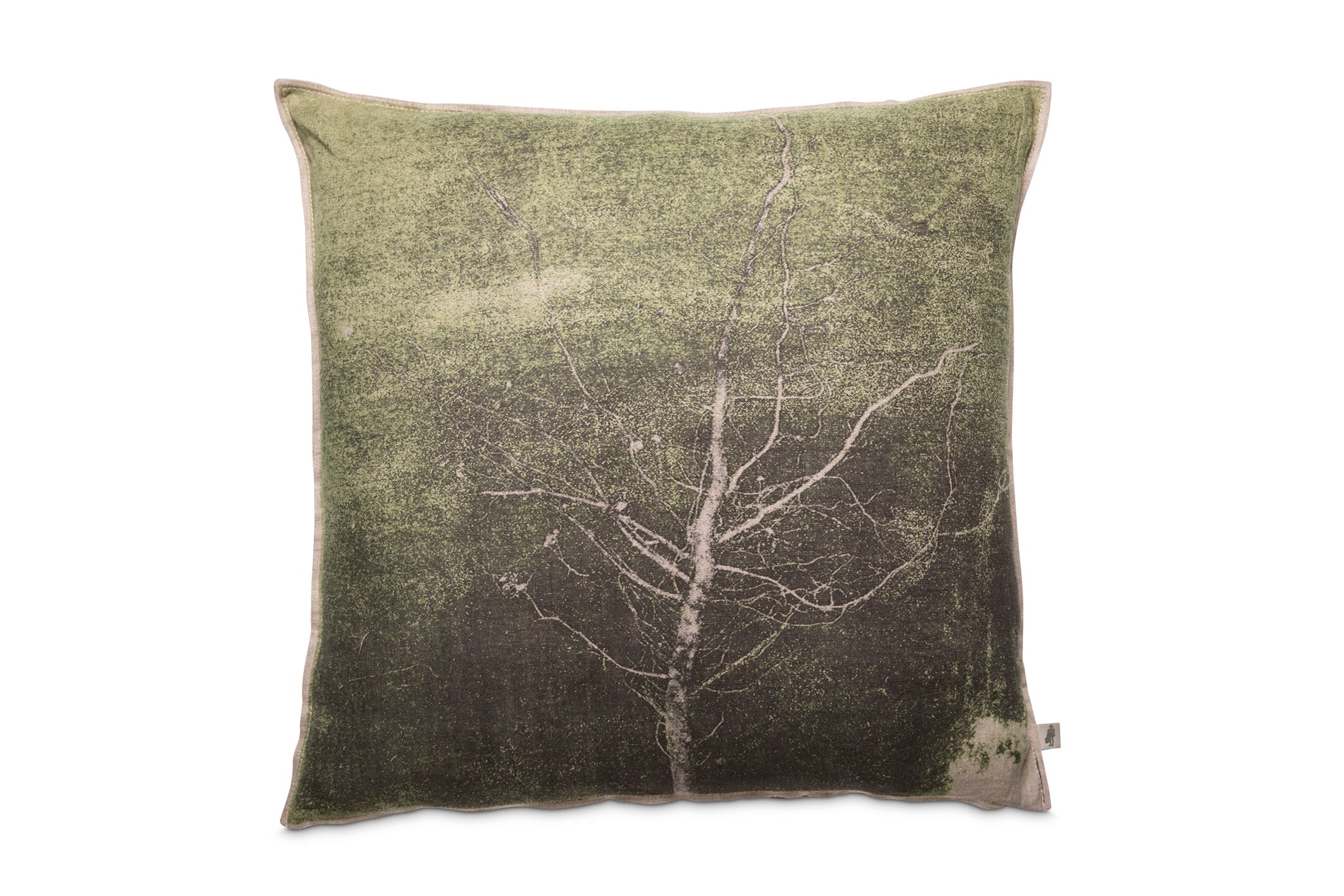 Groen Boom Printed Pillow