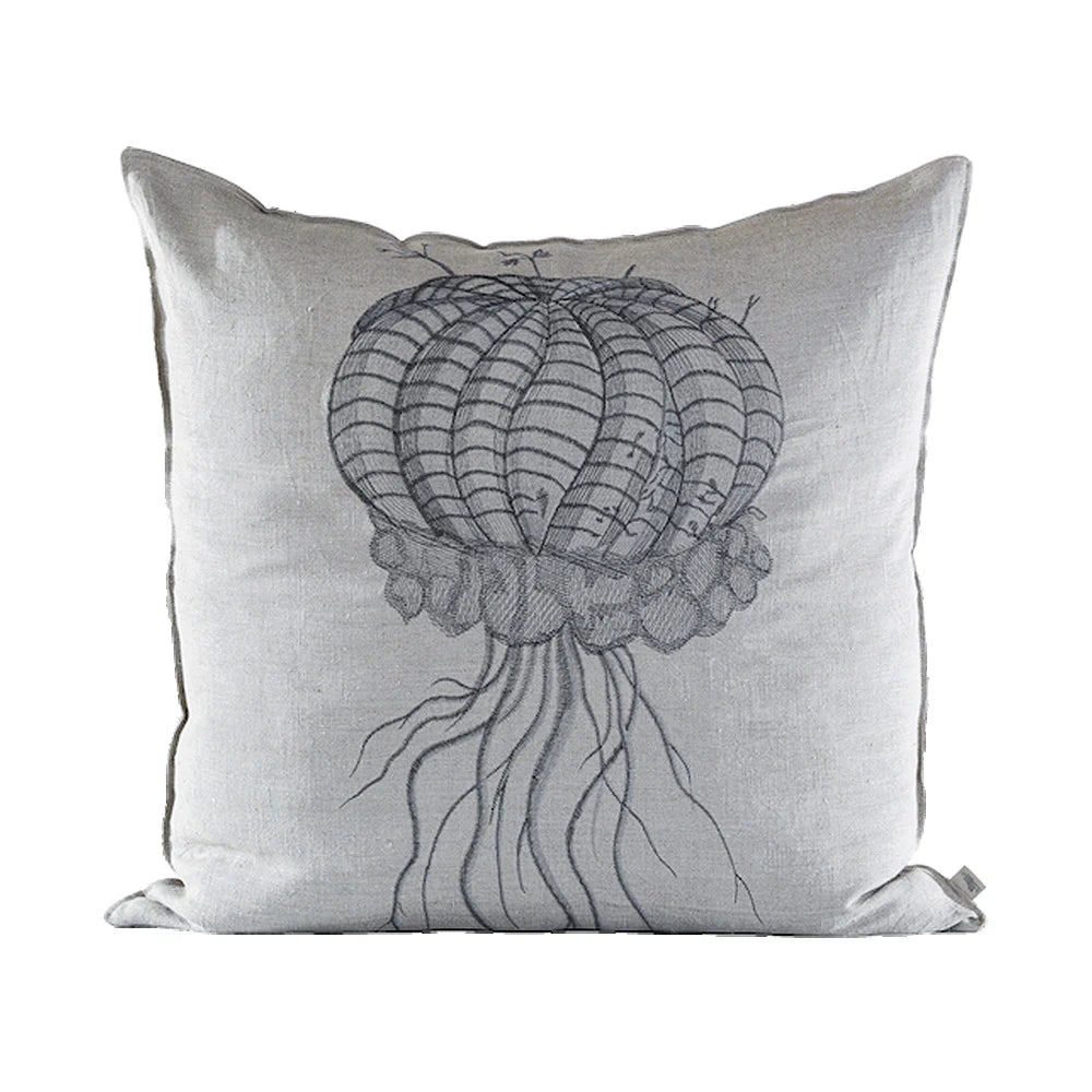 Melon Euphorbia Embroidered Pillow