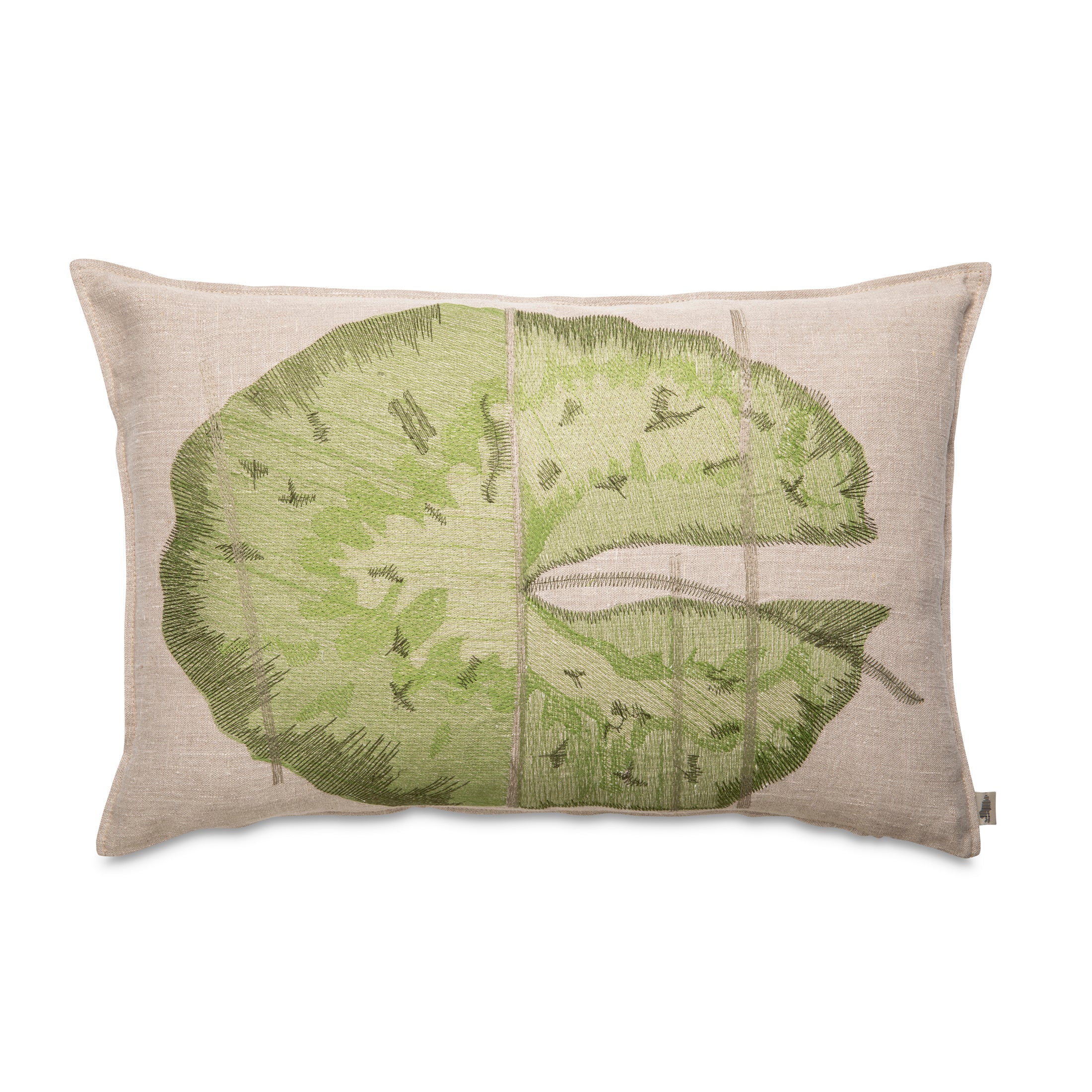 Okavango Green Embroidered Pillow