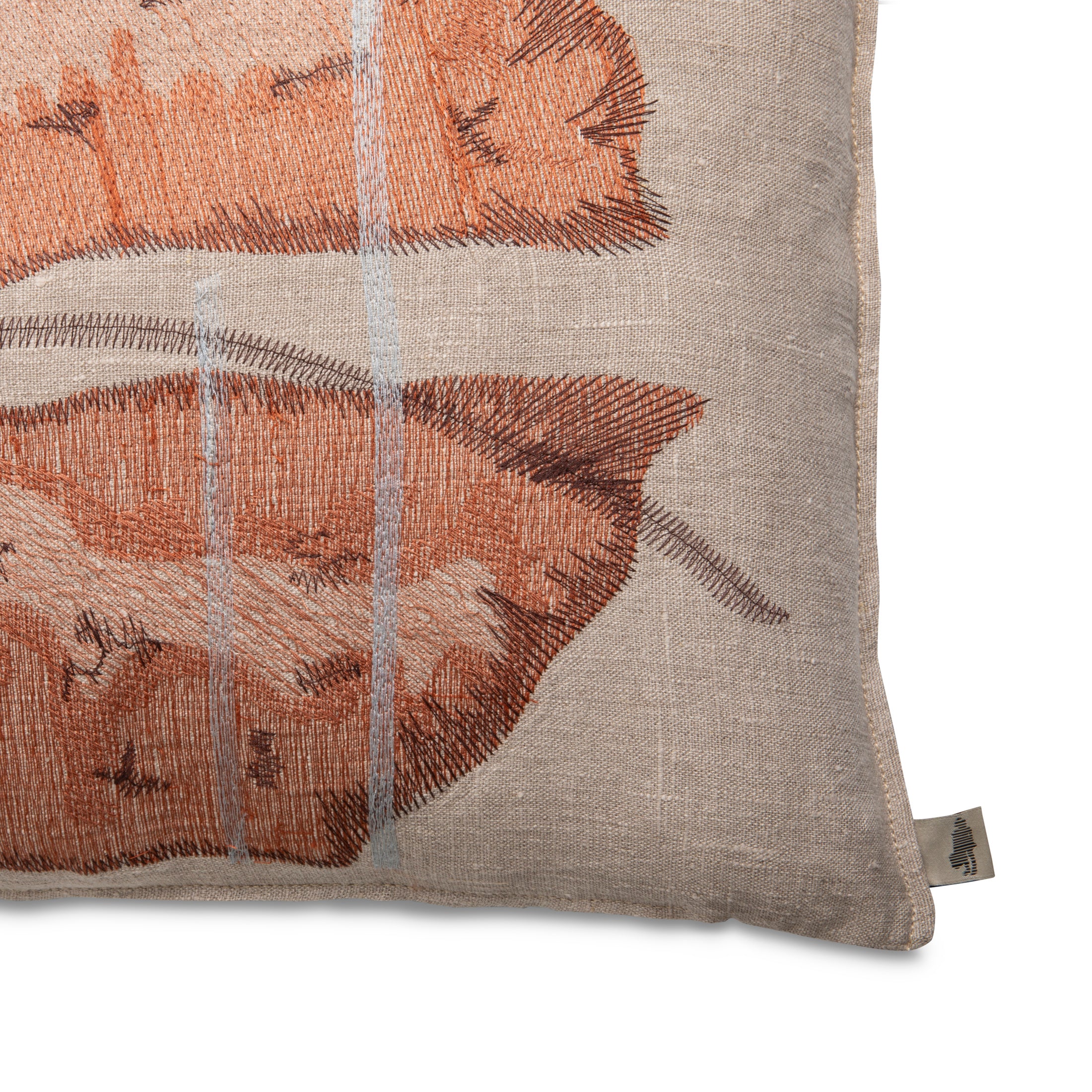 Okavango Rust Embroidered Pillow