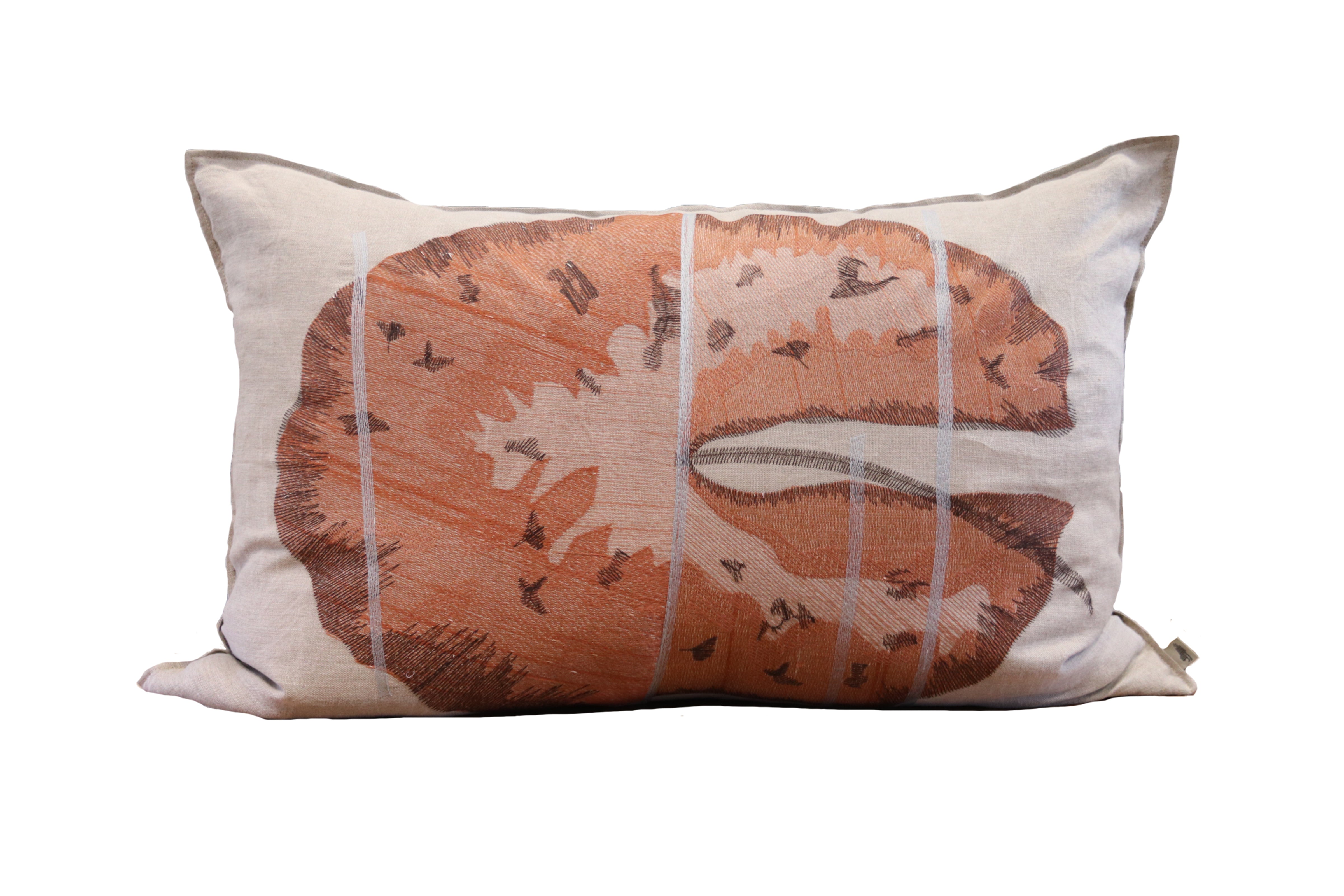 Okavango Rust Embroidered Pillow