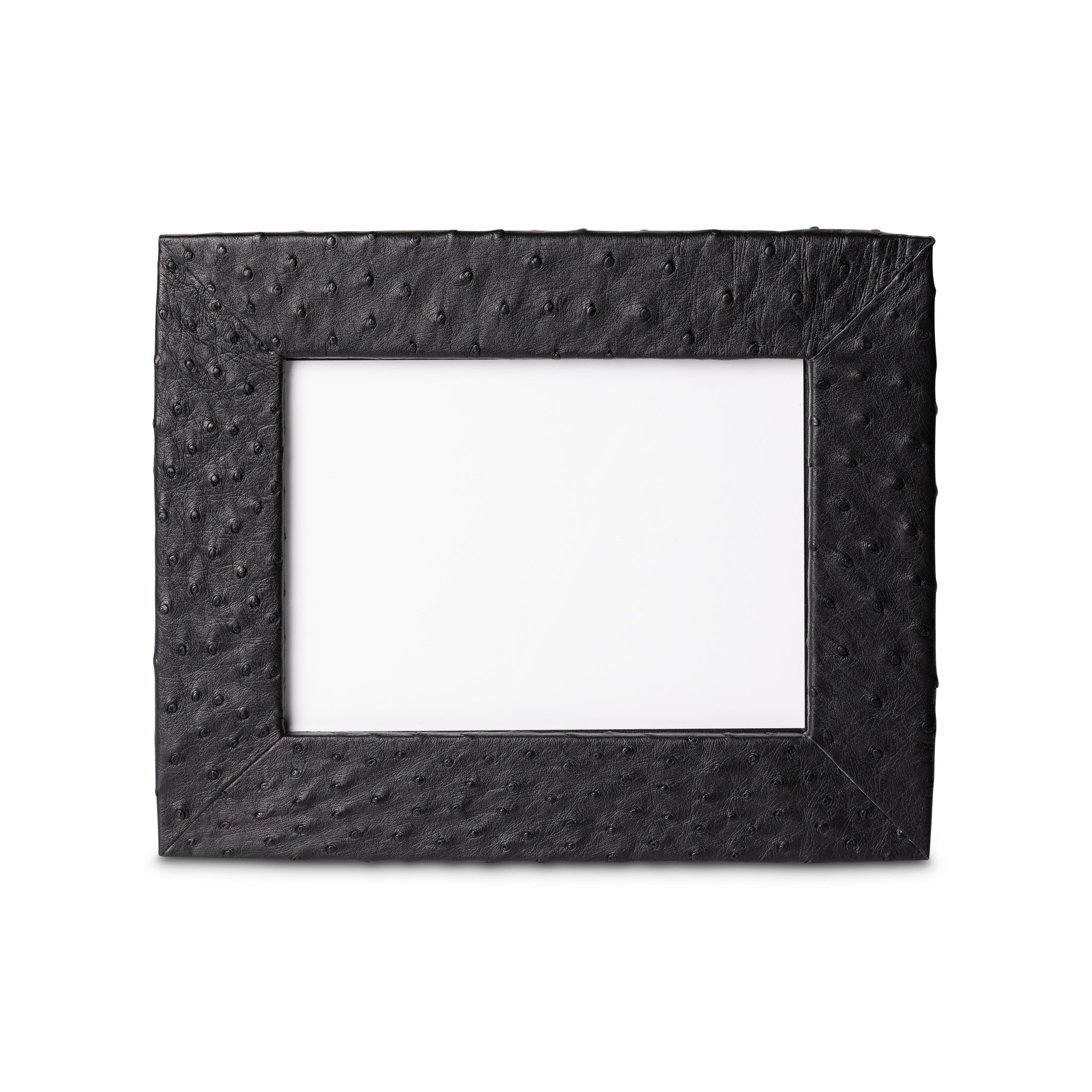 Ostrich Leather Photo Frame - Black