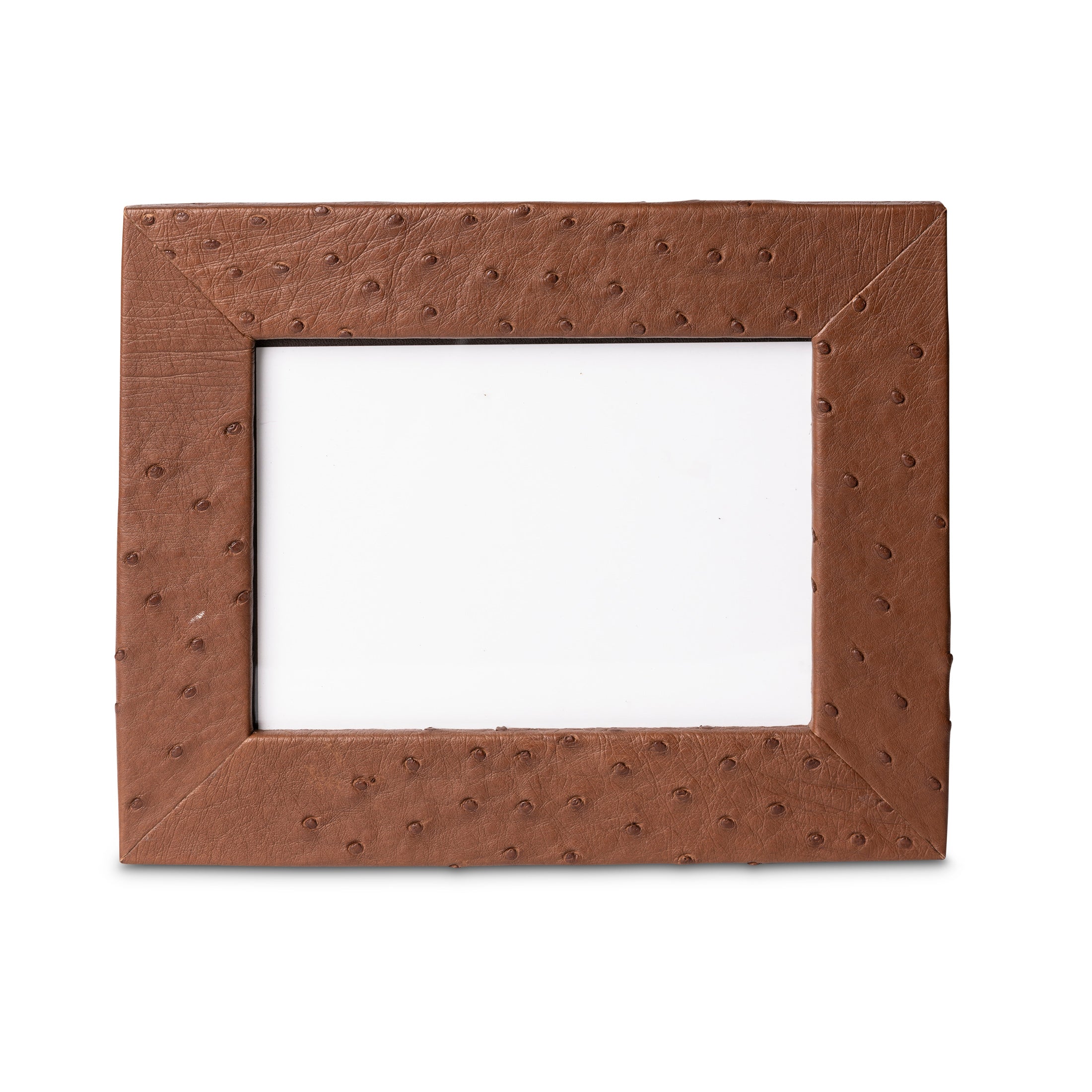 Ostrich Leather Photo Frame - Brown